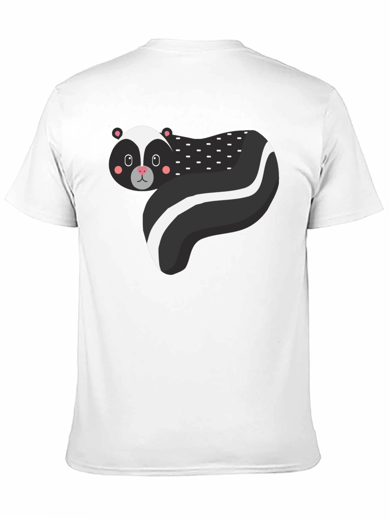 Cute Skunk Graphic Tee - Black