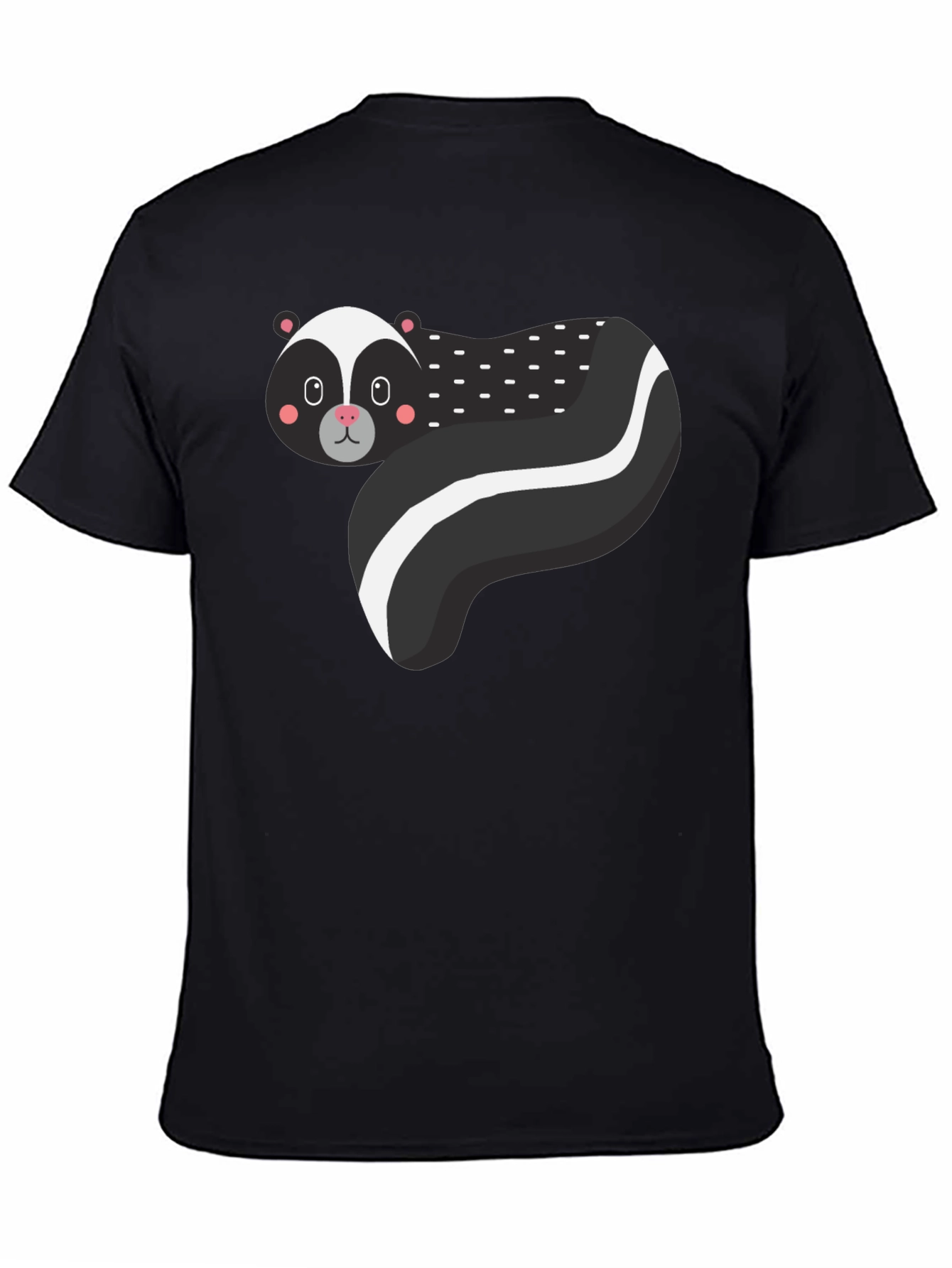 Cute Skunk Graphic Tee - Black