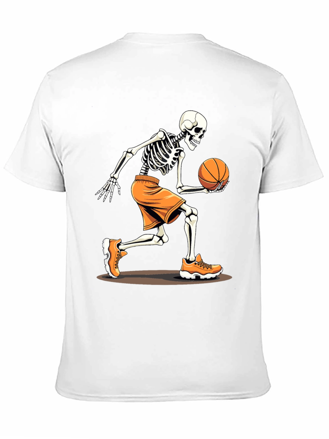 Basketball Skeleton Graphic Tee - Black