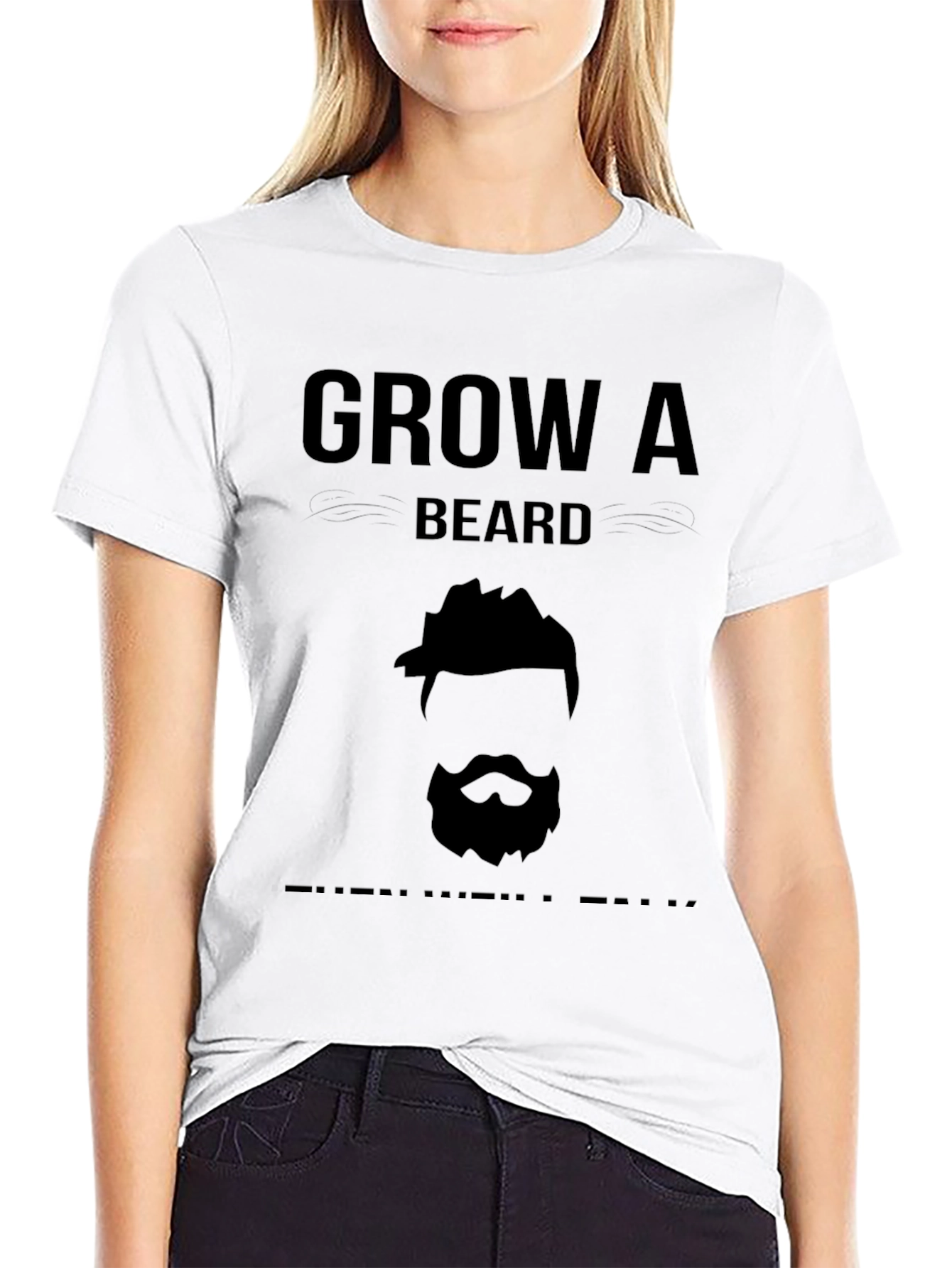 Grow a Beard T-Shirt - Funny Bearded Man Tee