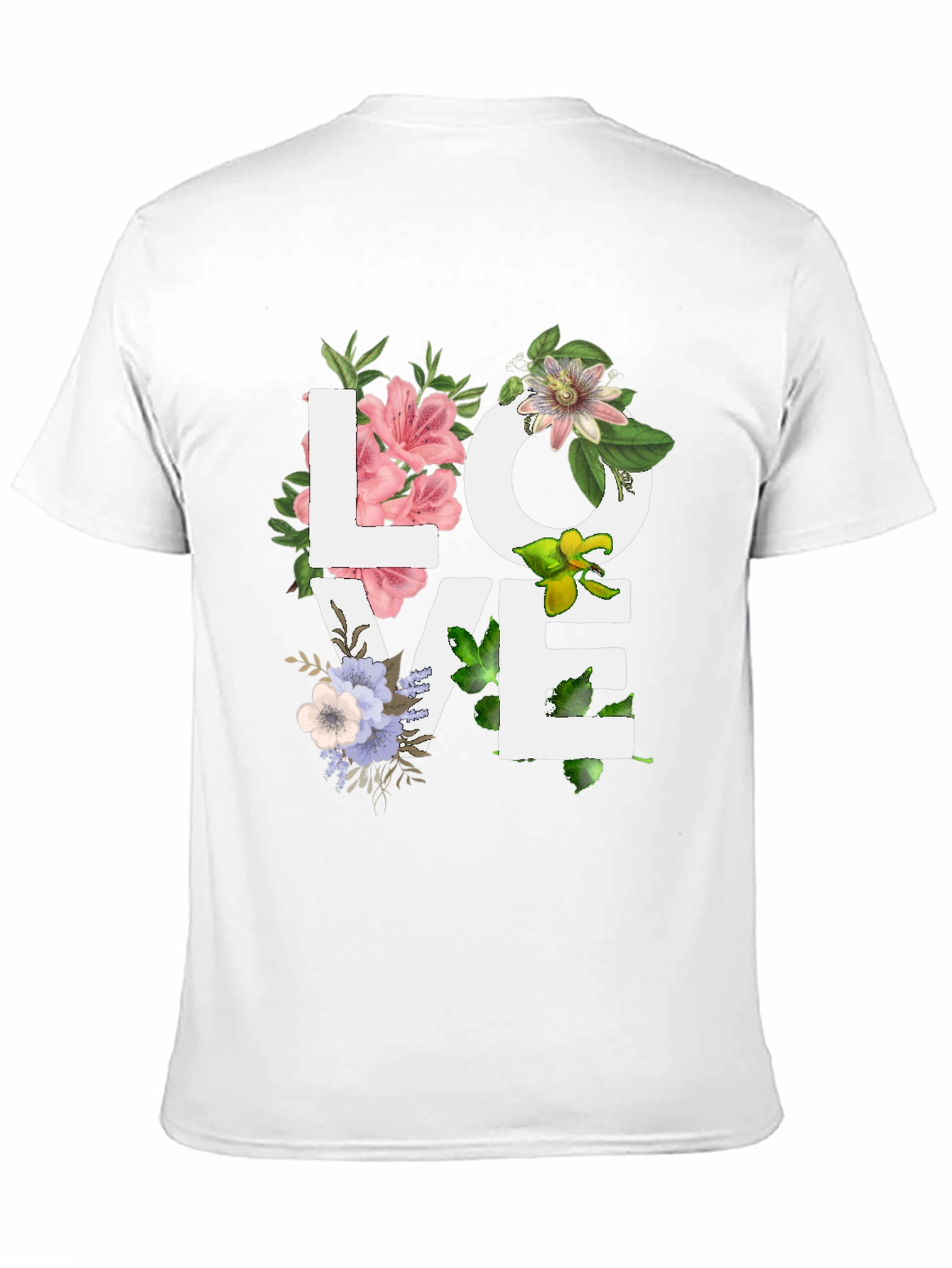 Floral LOVE Graphic Tee - Trendy Casual Top