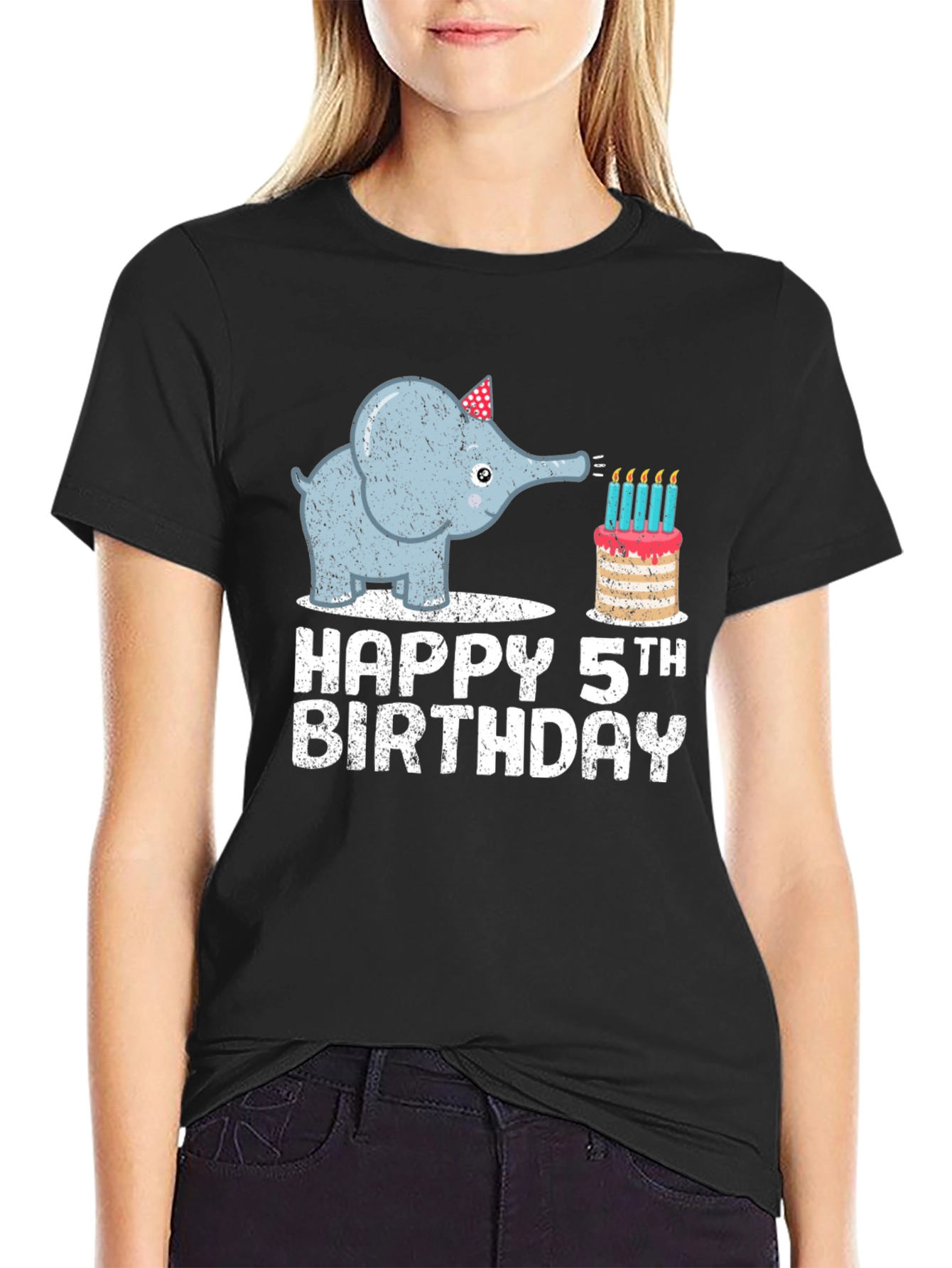 Happy 5th Birthday Elephant T-Shirt
