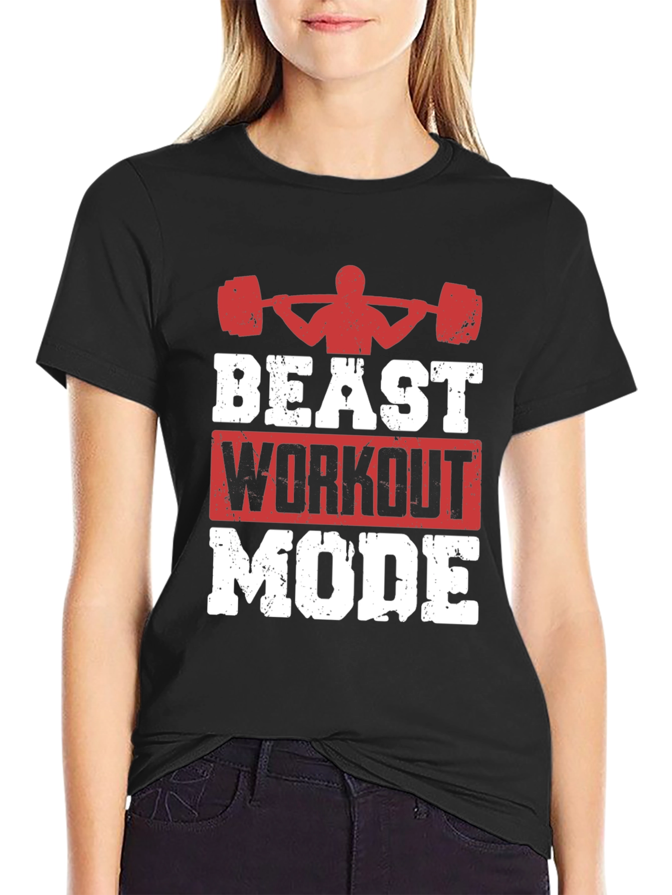 Beast Workout Mode Graphic Tee - Gym Motivation