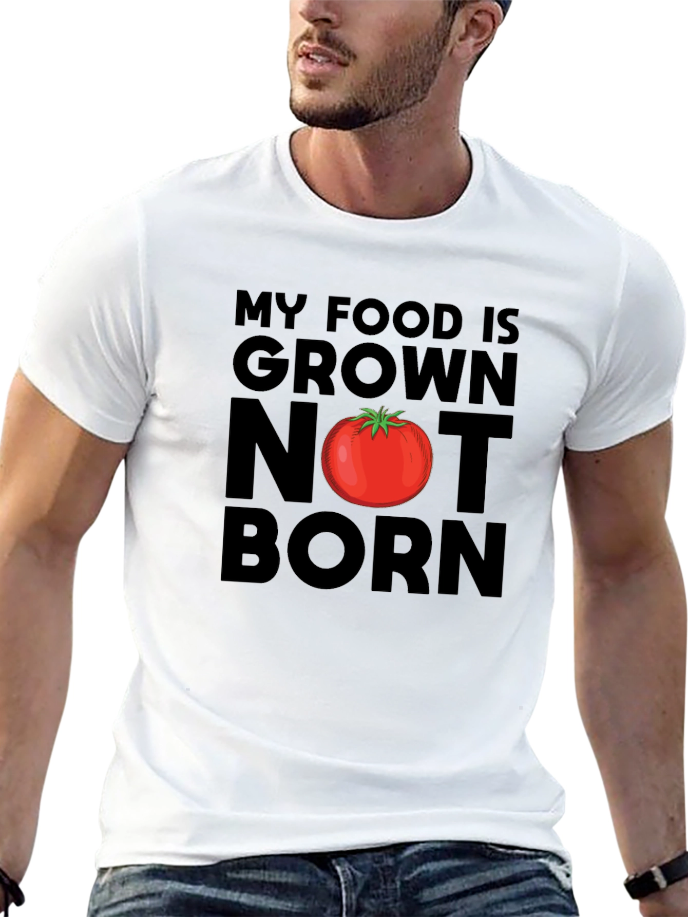 Vegan T-Shirt: My Food is Grown Not Born