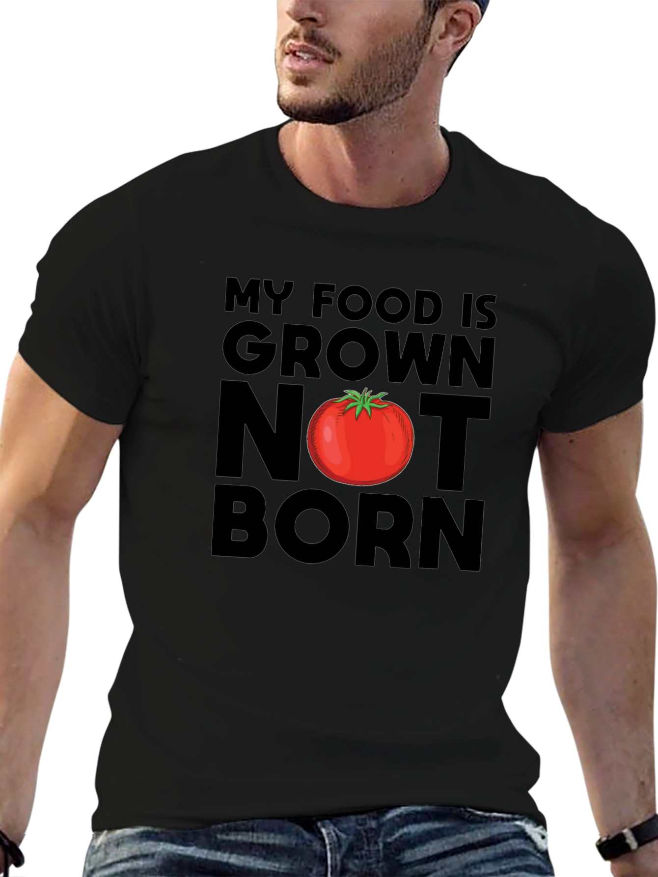 Vegan T-Shirt: My Food is Grown Not Born