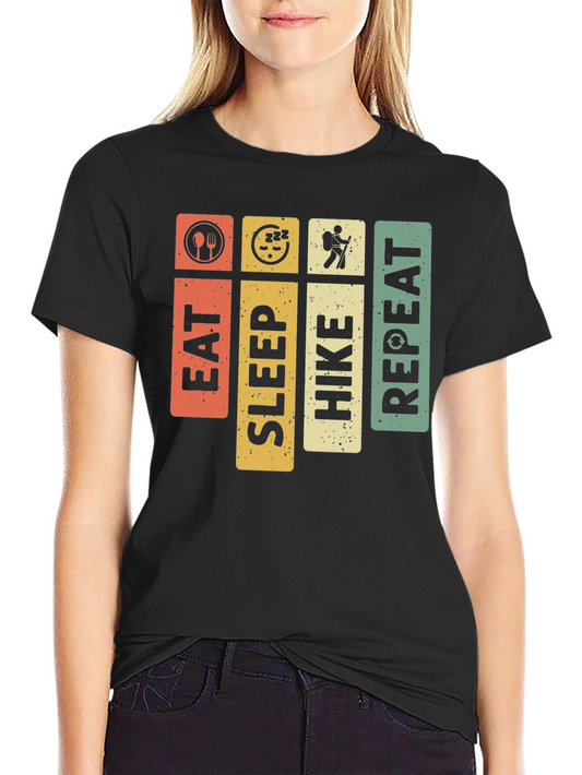 Eat Sleep Hike Repeat T-Shirt - Adventure Tee