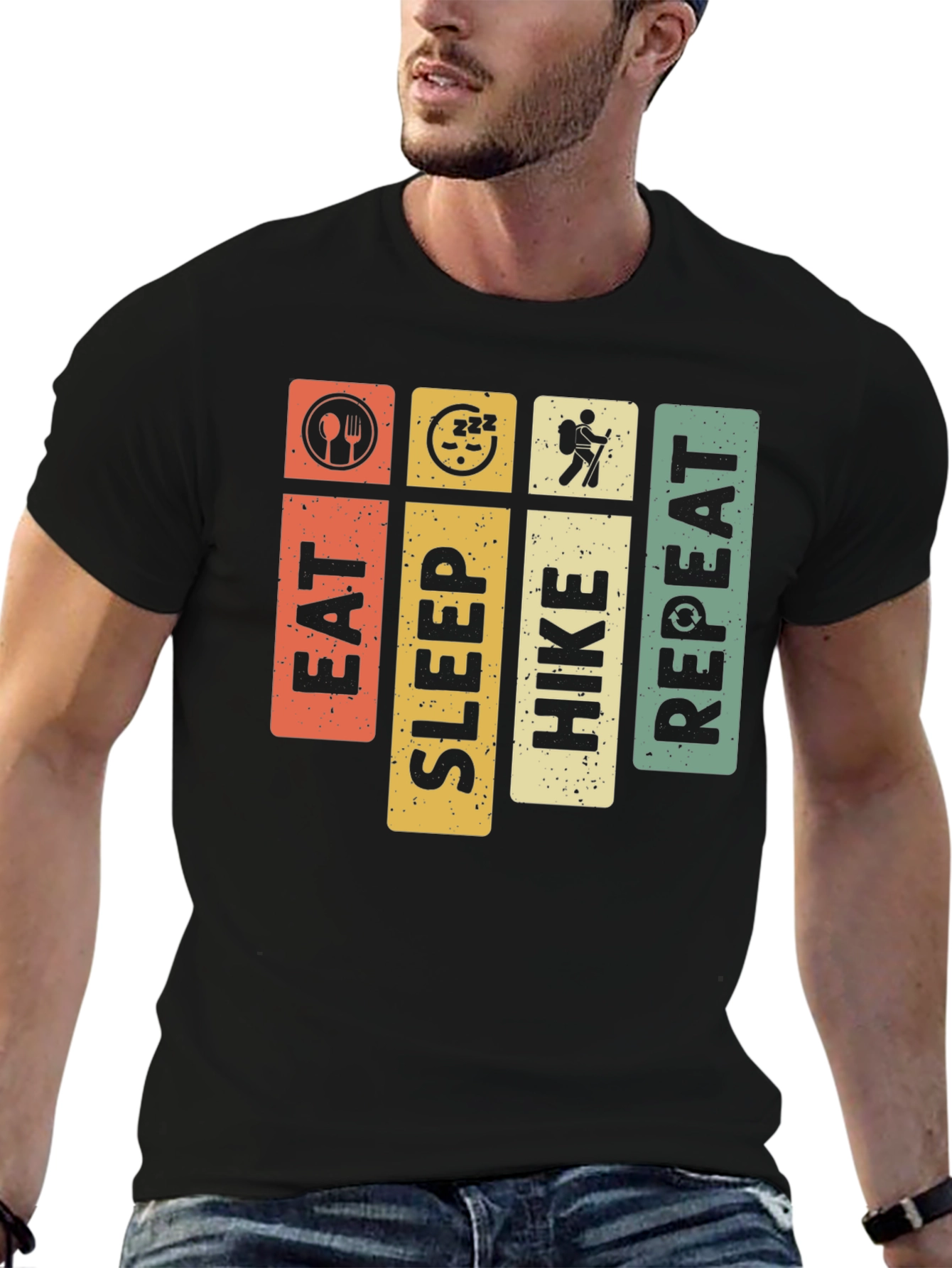 Eat Sleep Hike Repeat T-Shirt - Adventure Tee