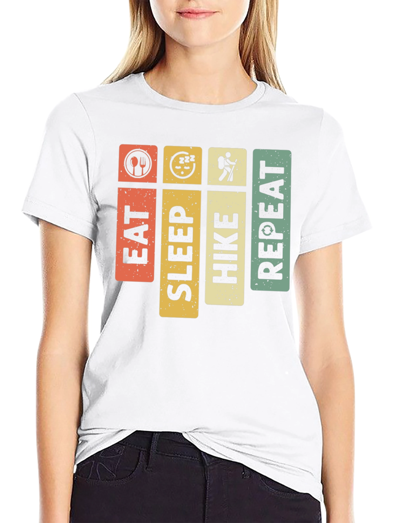 Eat Sleep Hike Repeat T-Shirt - Adventure Tee