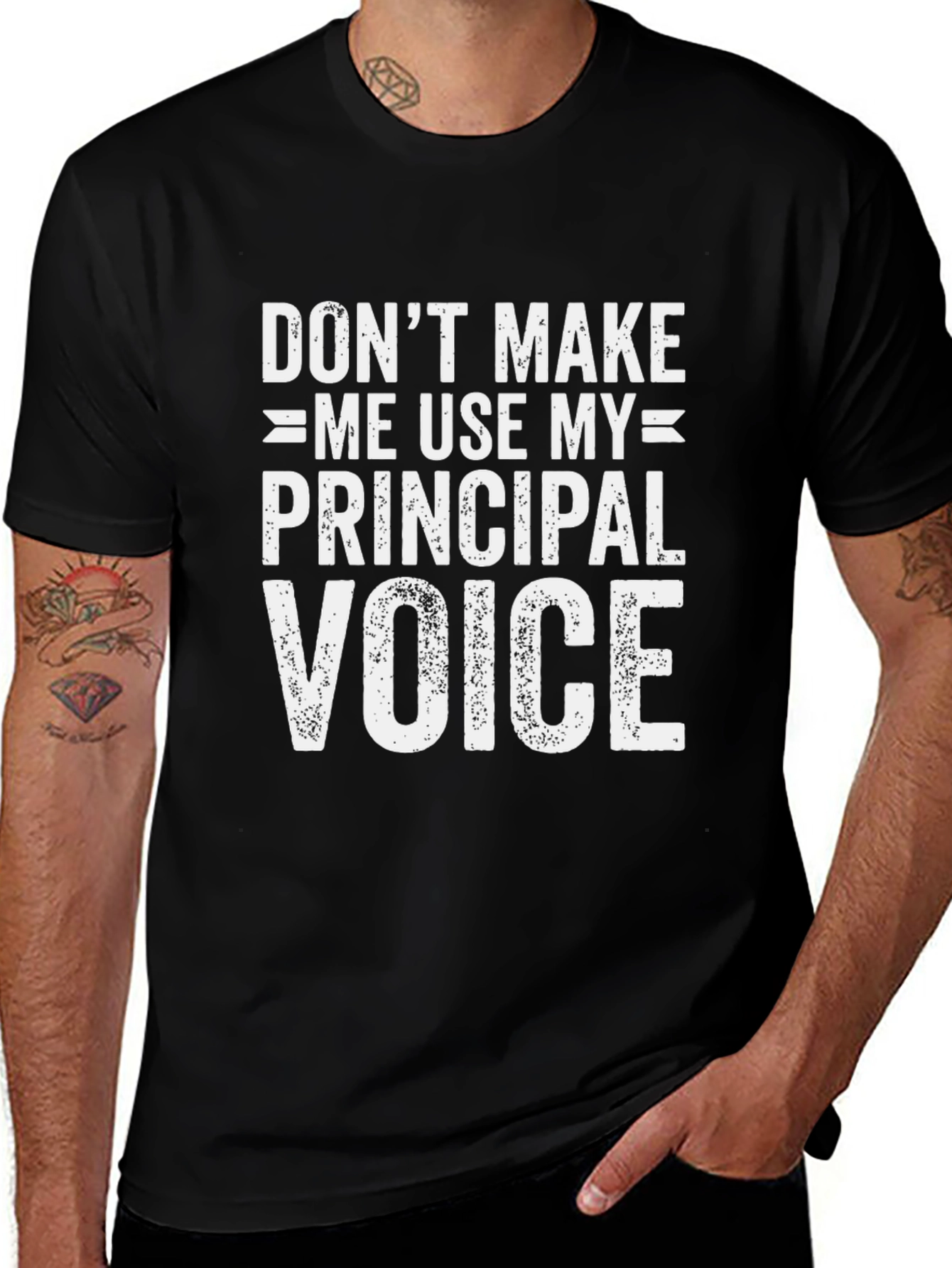 Principal Voice Graphic T-Shirt - Funny Teacher Tee