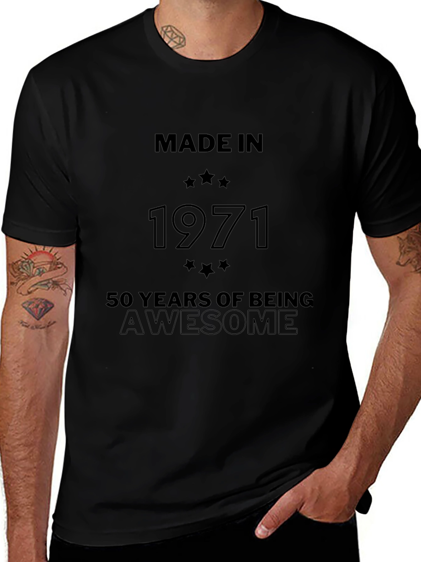 Made in 1971 Awesome 50th Birthday T-Shirt