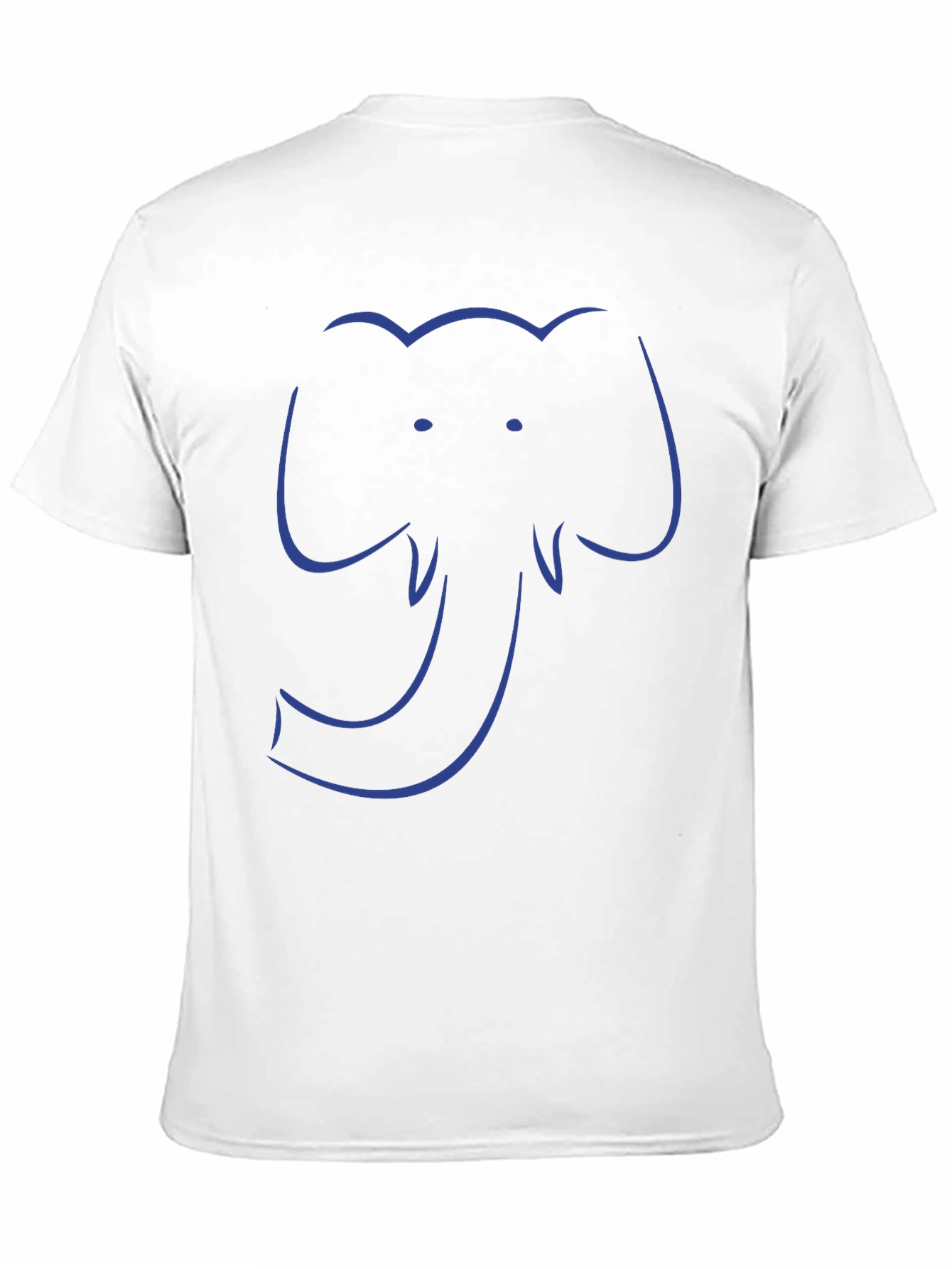 Elephant Outline Graphic Tee - Cool Casual Style