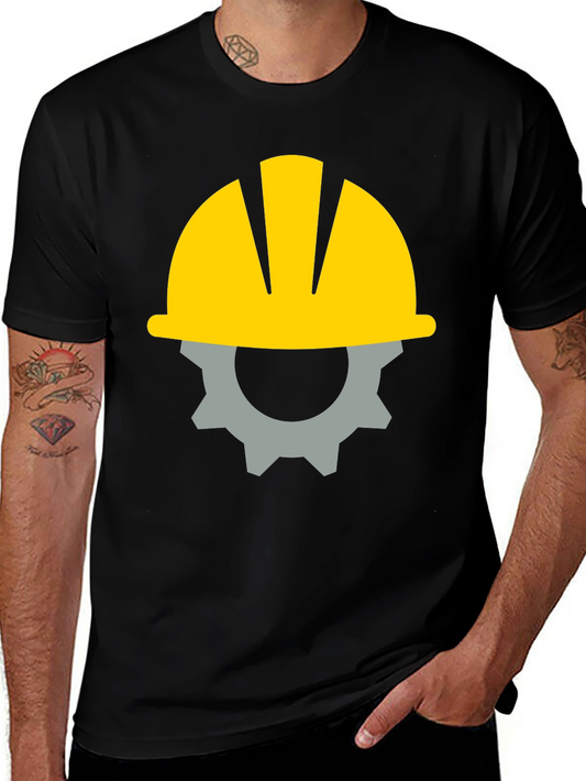 Construction Worker Graphic Tee - Black