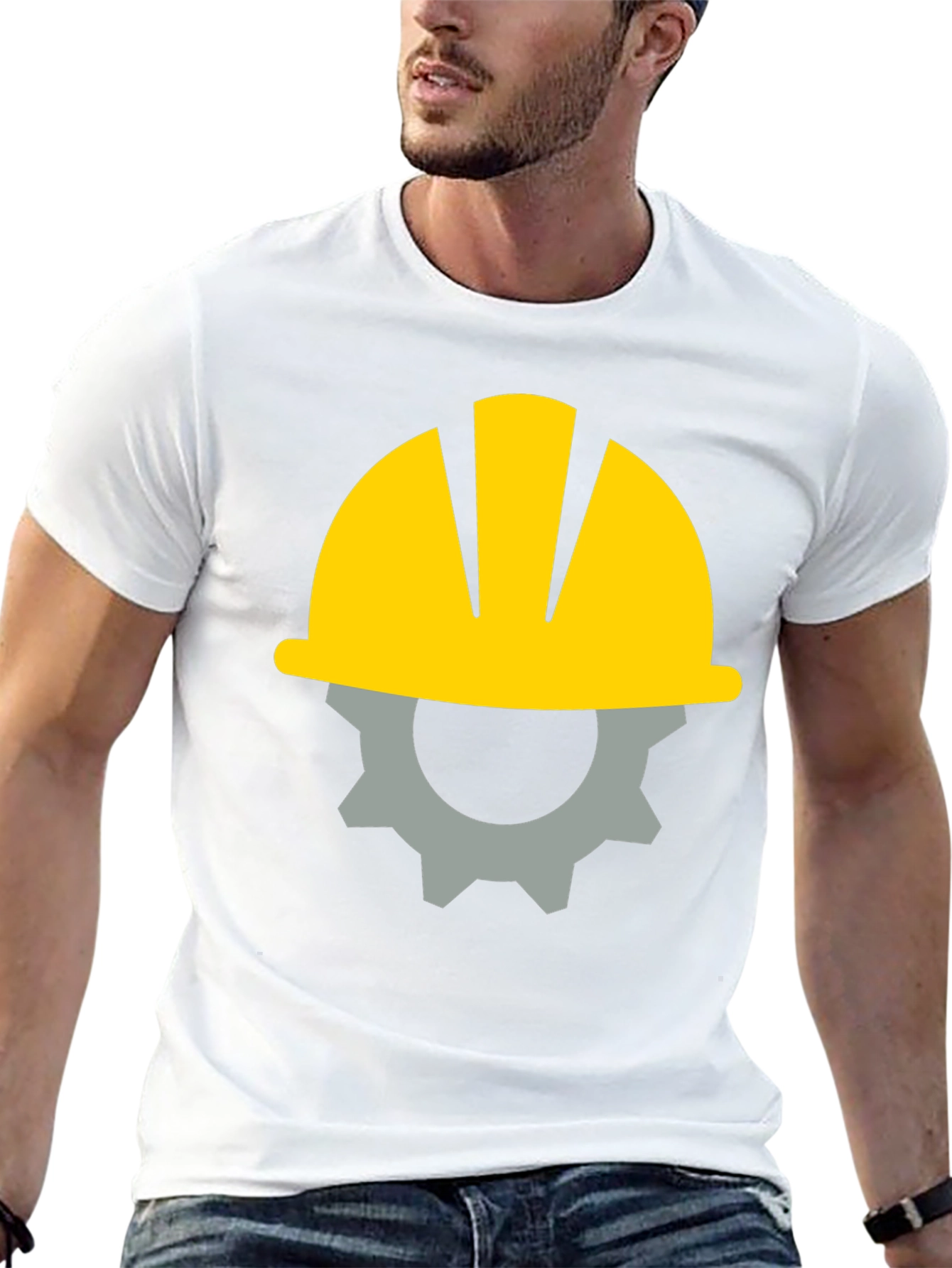 Construction Worker Graphic Tee - Black