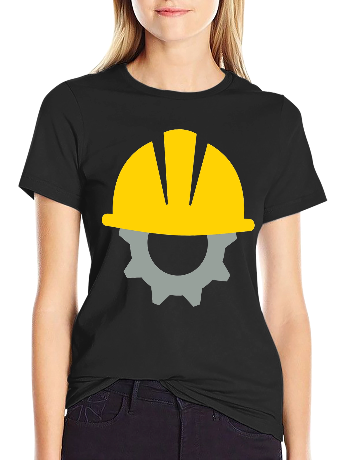 Construction Worker Graphic Tee - Black