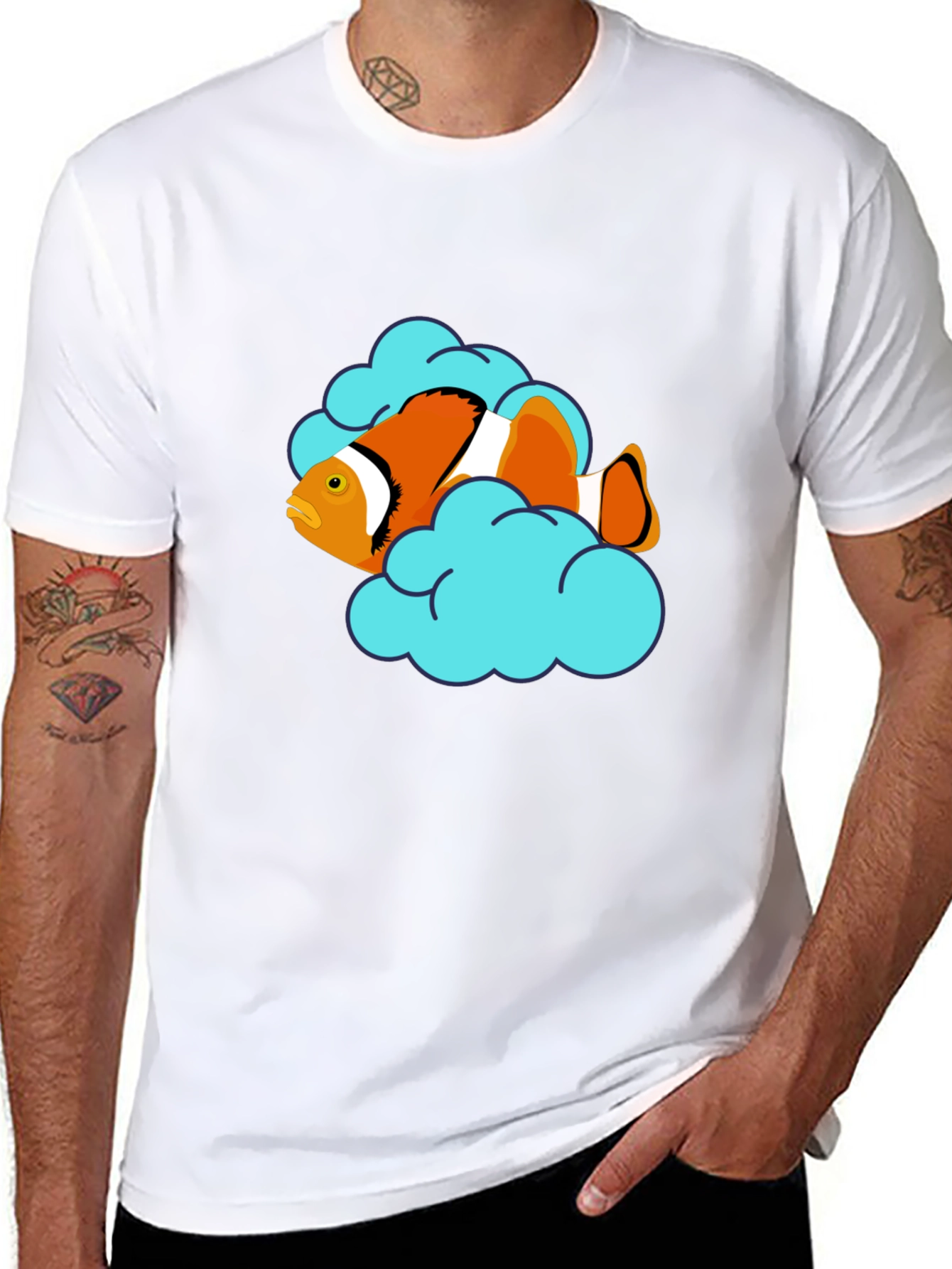 Clownfish Cloud T-Shirt - Unique Graphic Tee
