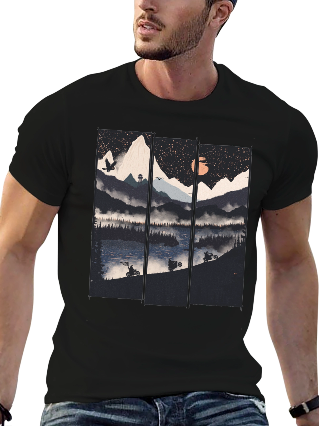 Mountain Lake Motorbike T-Shirt