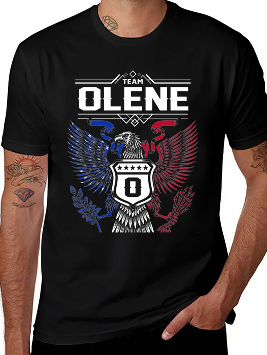 Team Olene Eagle Crest Graphic Tee - Patriotic Design