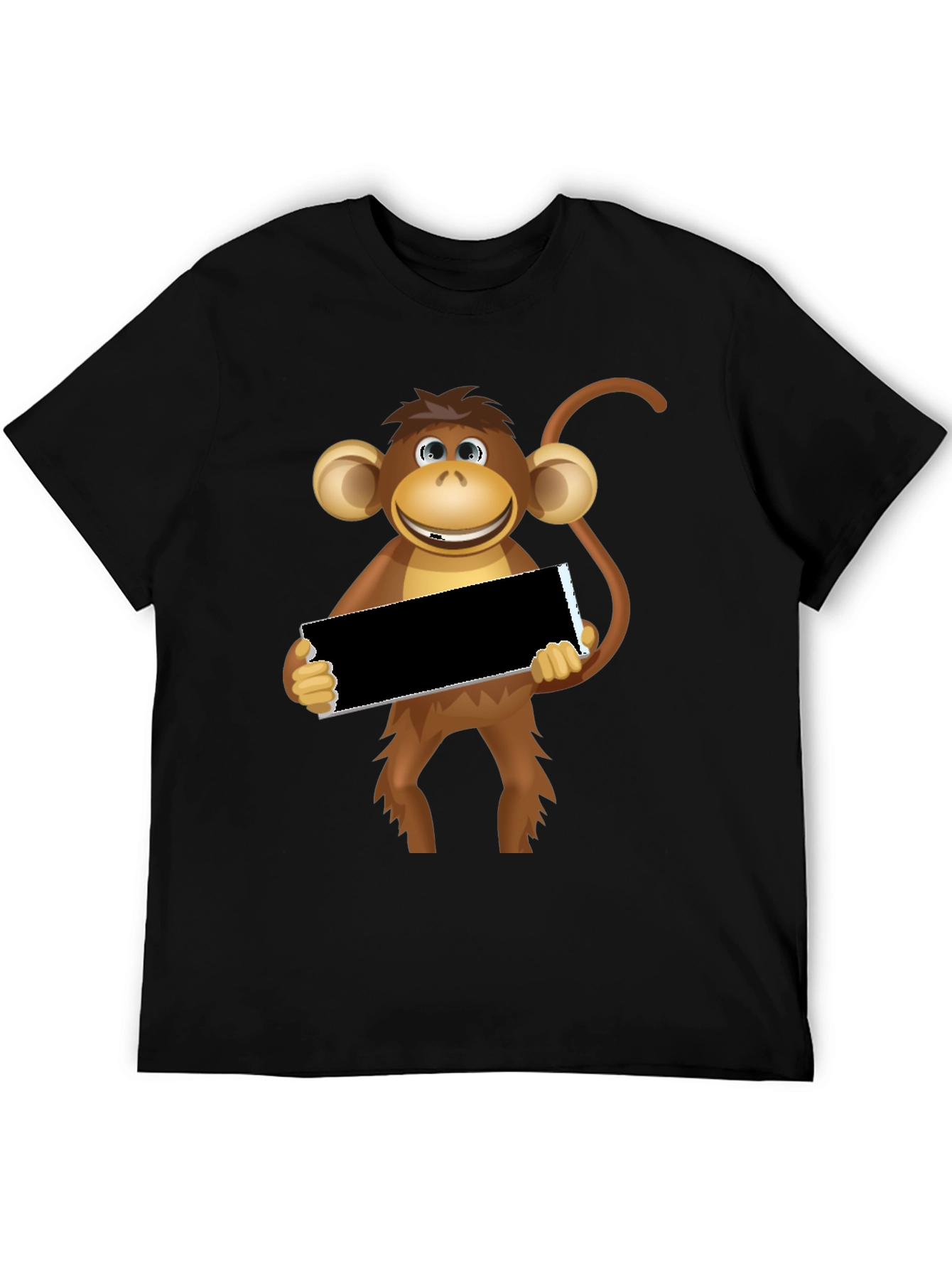 Funny Monkey Graphic Tee - Black