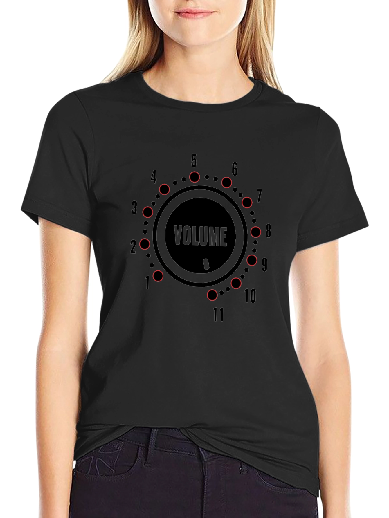 Volume Knob Black T-Shirt - Loud Graphic Tee