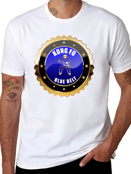 Kung Fu Blue Belt T-Shirt - Martial Arts Design