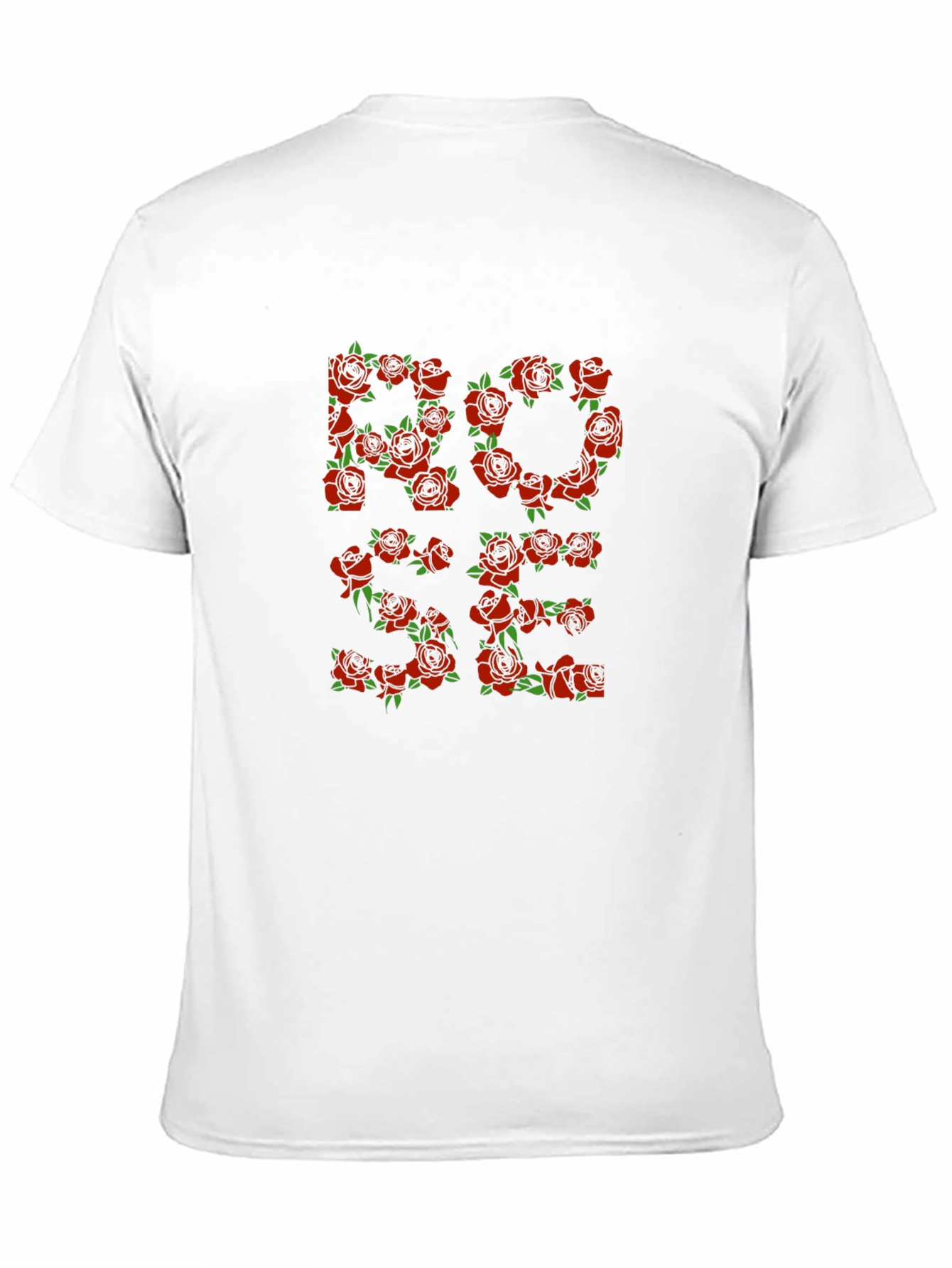 Rose Floral Graphic Print Black T-Shirt