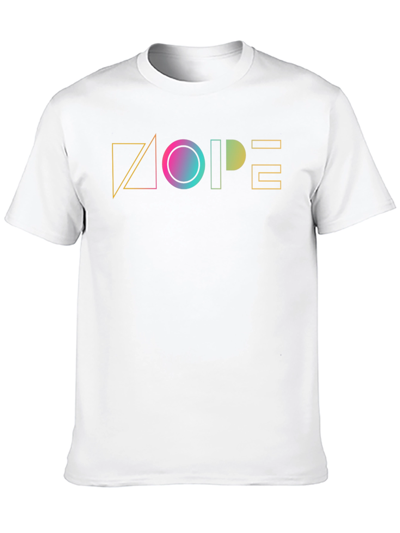 Geometric NOPE Graphic Tee - Modern Casual Style