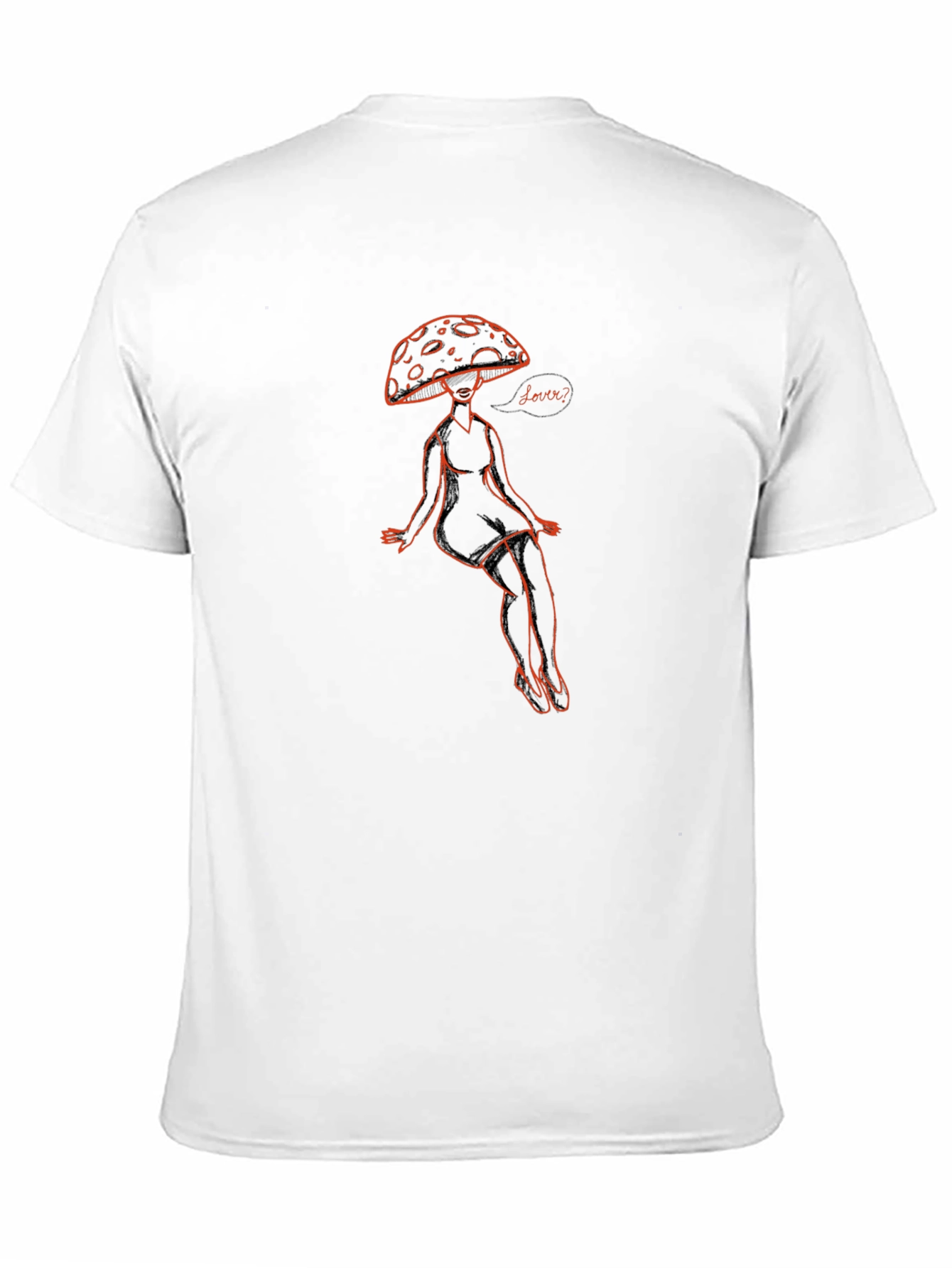 Mushroom Lover Graphic Tee - Black