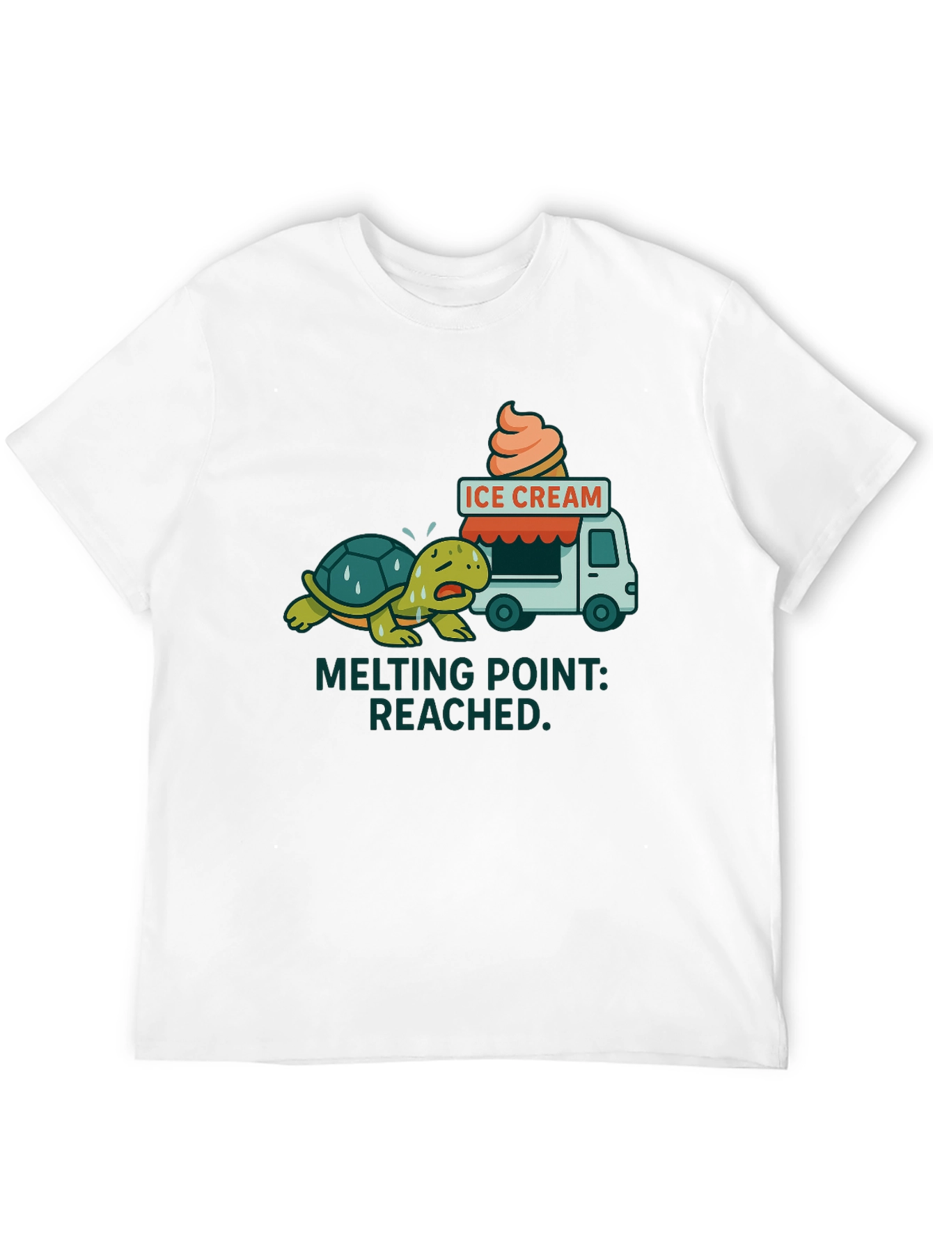 Melting Point Reached Turtle Ice Cream T-Shirt