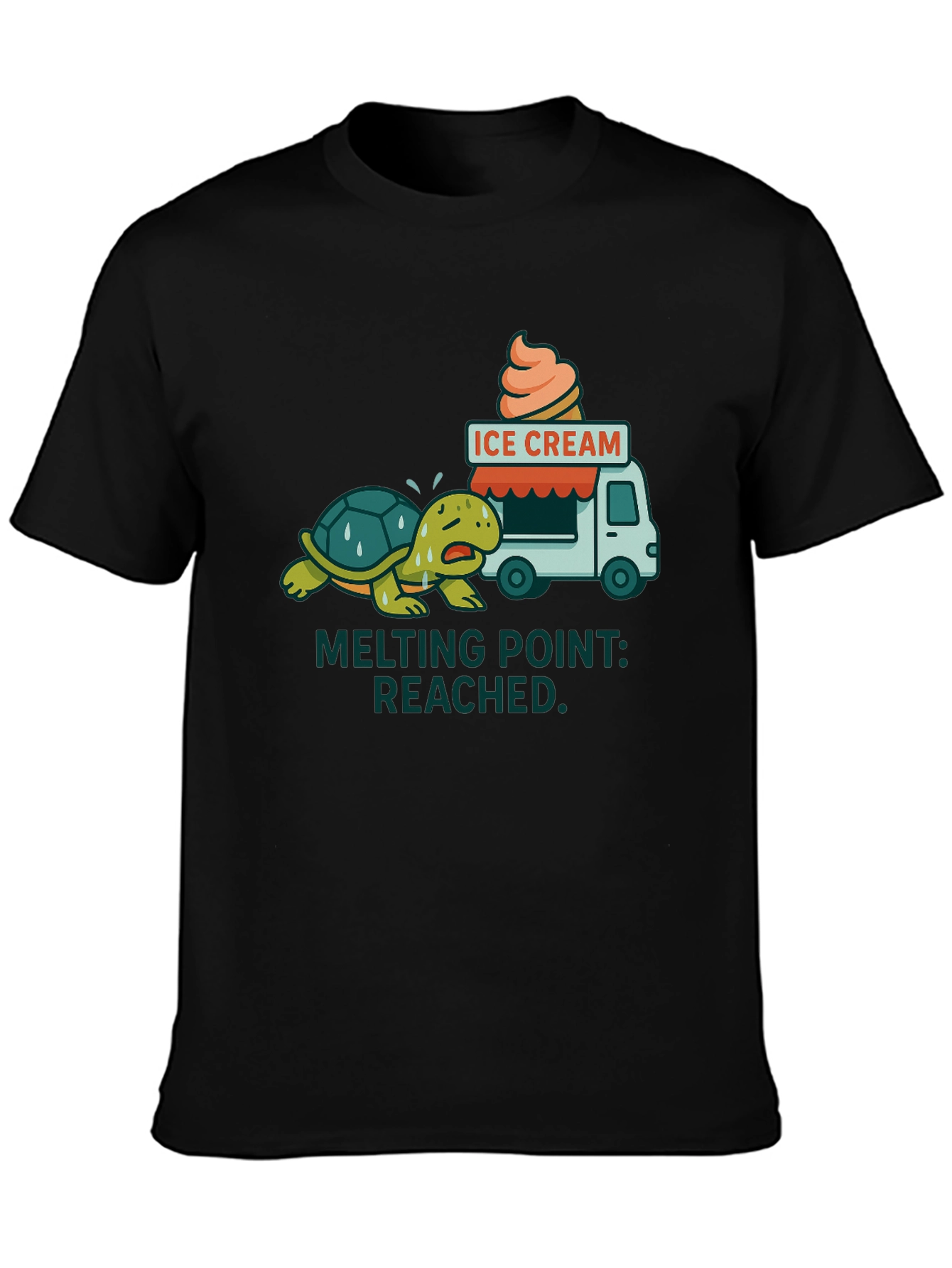 Melting Point Reached Turtle Ice Cream T-Shirt