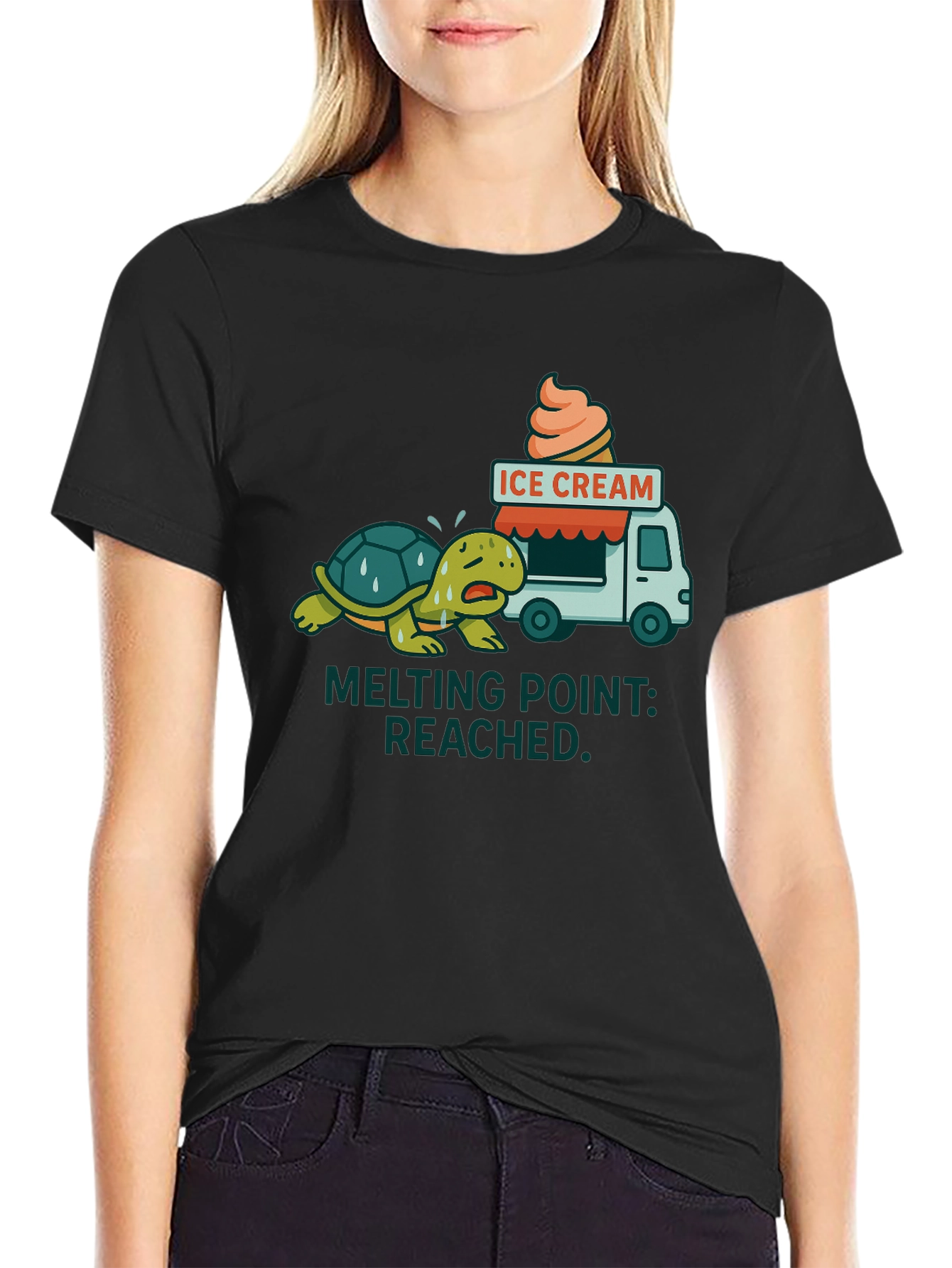 Melting Point Reached Turtle Ice Cream T-Shirt