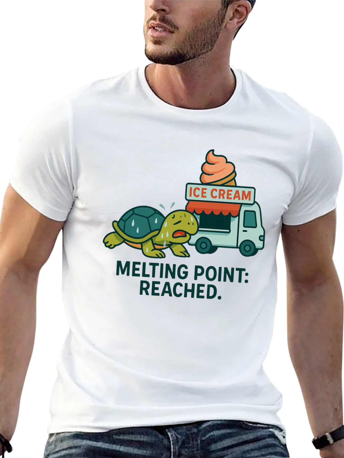 Melting Point Reached Turtle Ice Cream T-Shirt