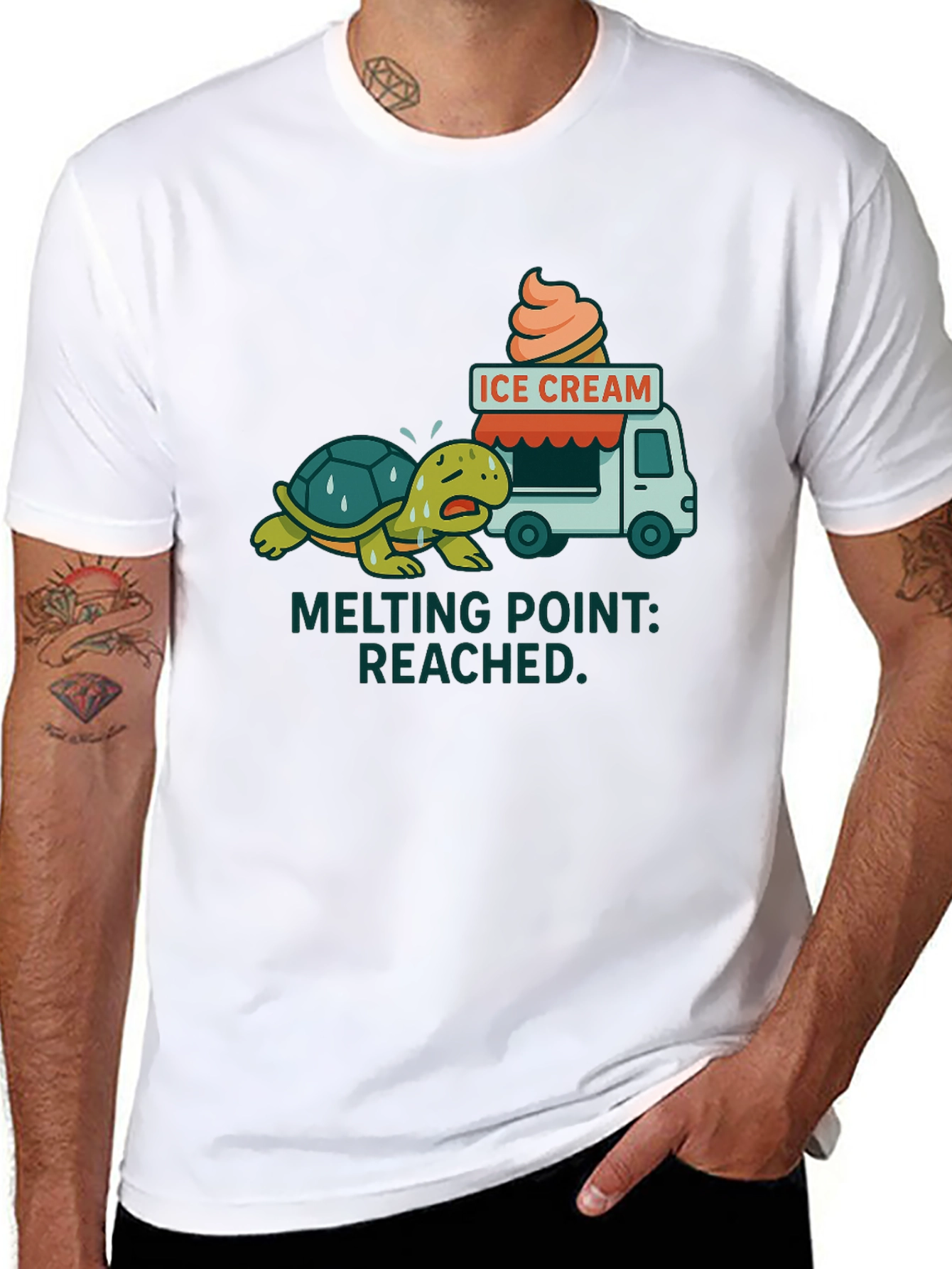 Melting Point Reached Turtle Ice Cream T-Shirt