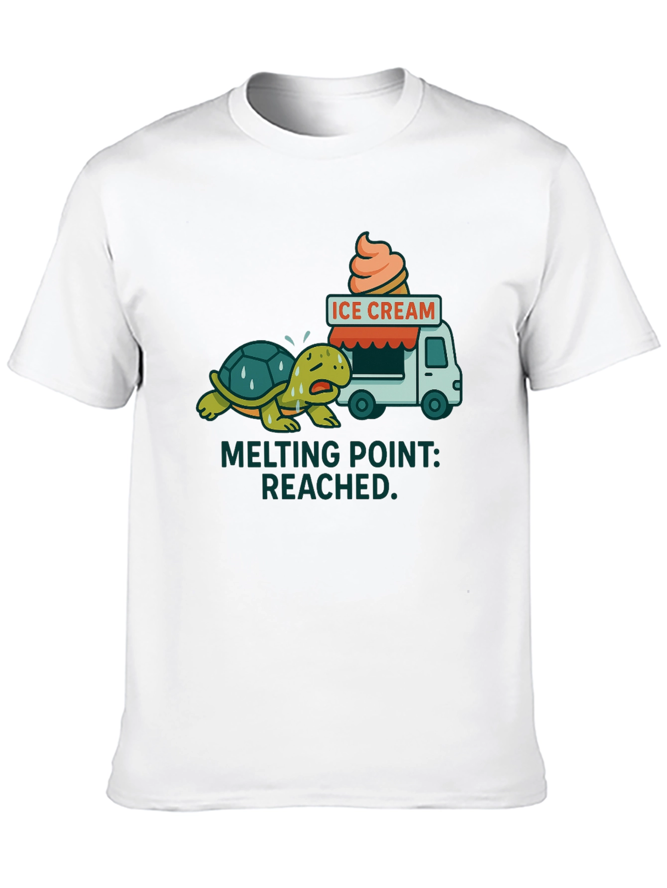 Melting Point Reached Turtle Ice Cream T-Shirt
