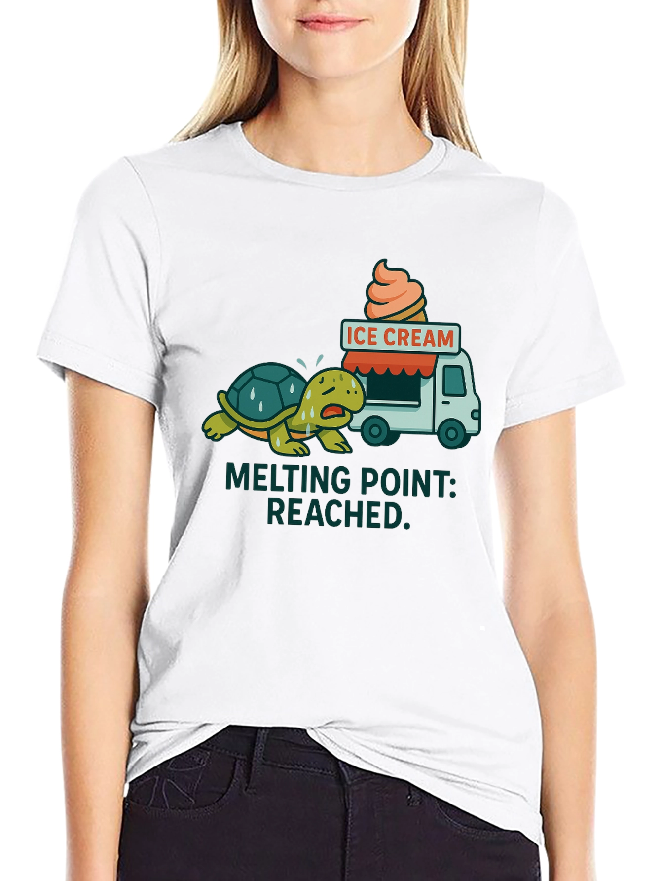 Melting Point Reached Turtle Ice Cream T-Shirt