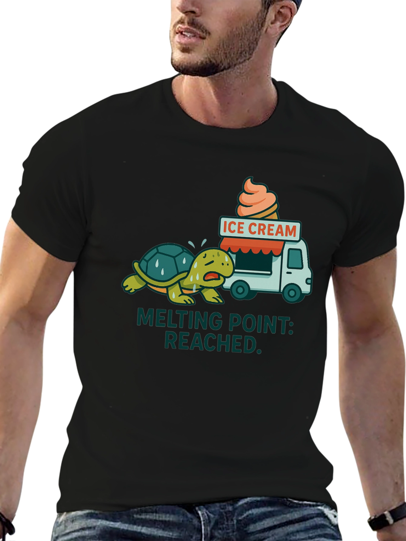 Melting Point Reached Turtle Ice Cream T-Shirt