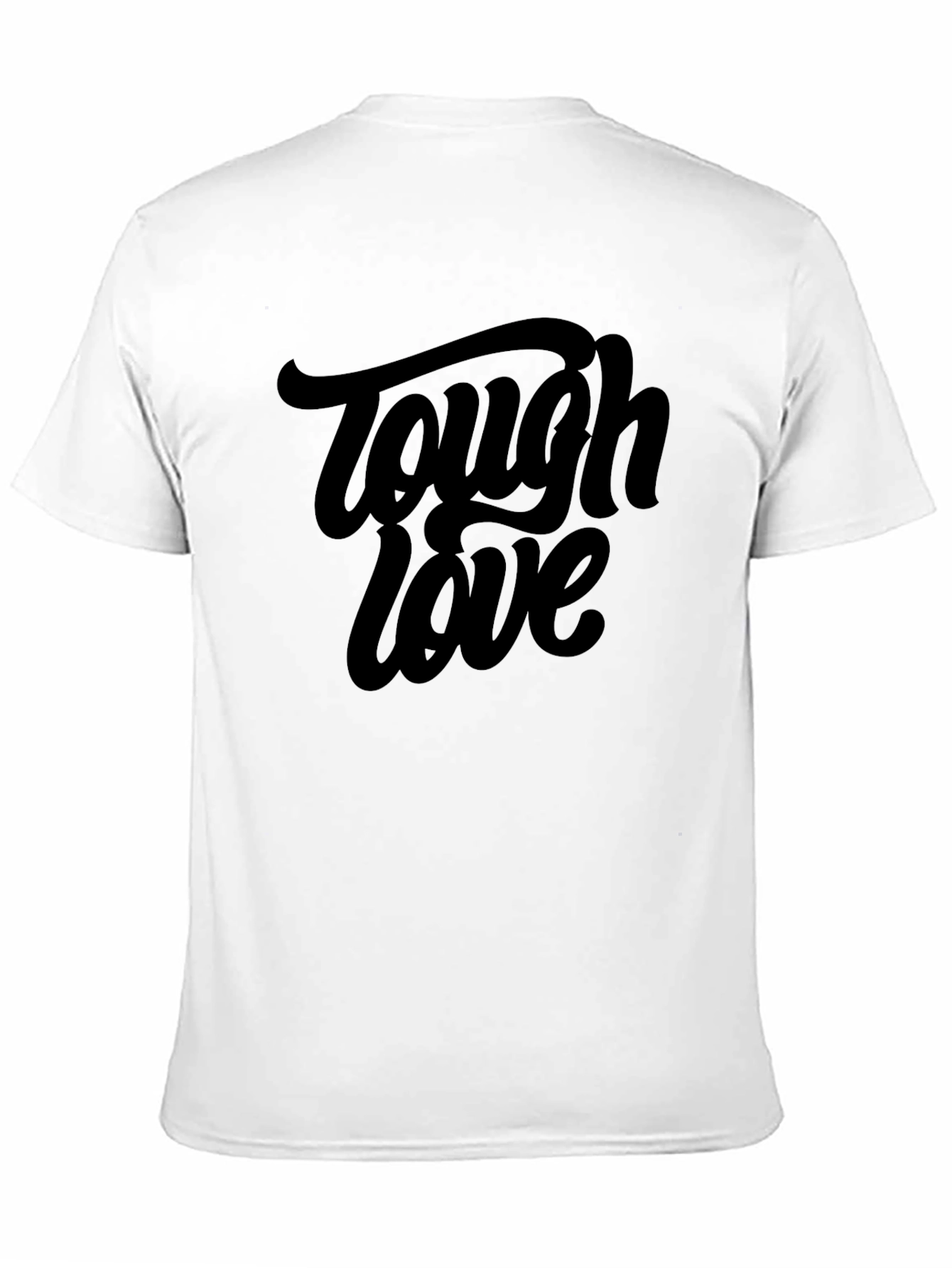 Tough Love Graphic Tee - Black Cotton Crew Neck