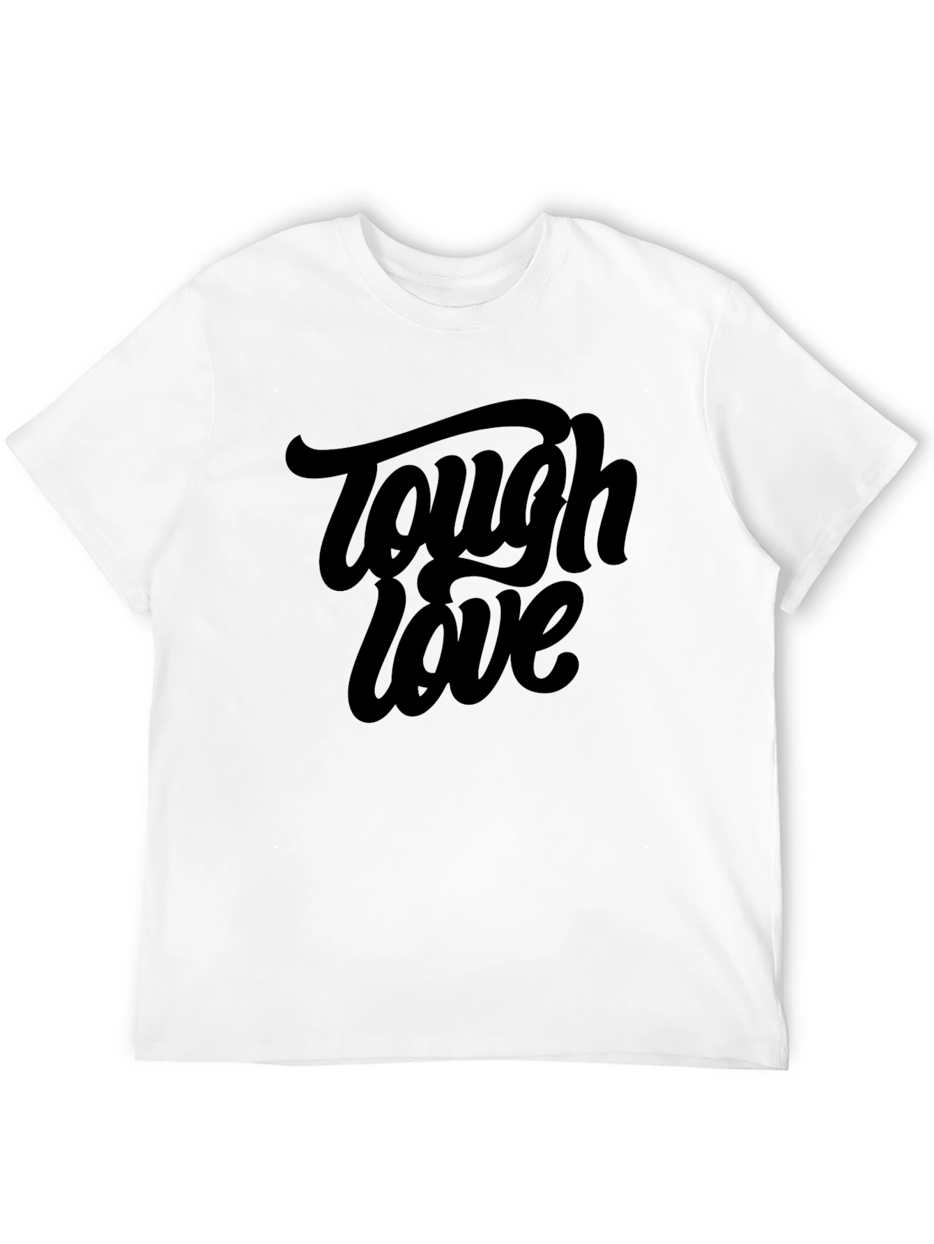 Tough Love Graphic Tee - Black Cotton Crew Neck