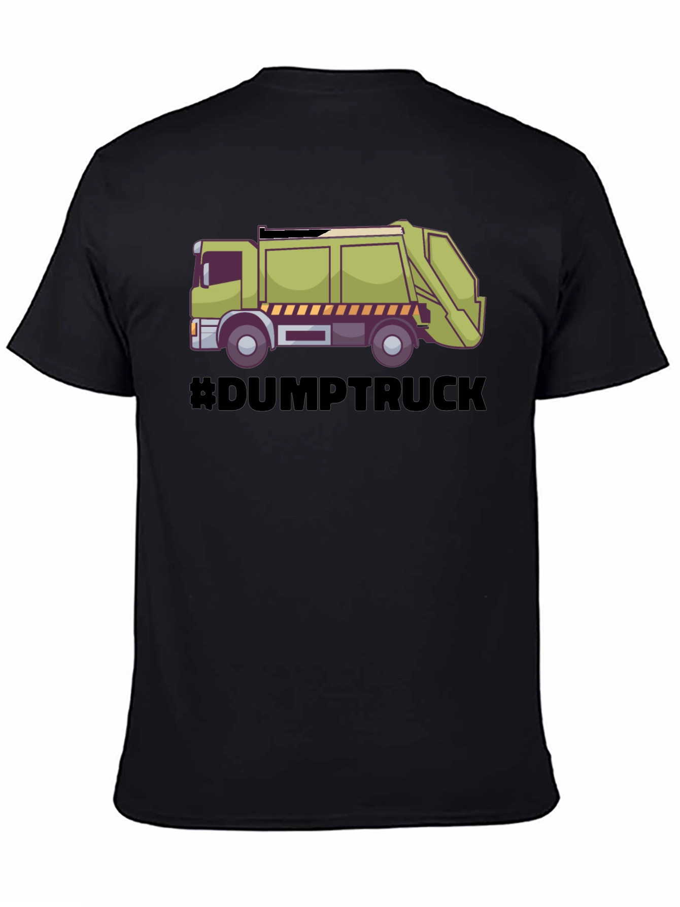 Dump Truck Graphic Tee - Black Cotton T-Shirt