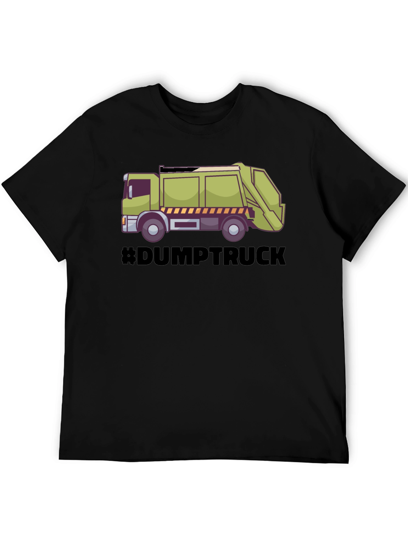 Dump Truck Graphic Tee - Black Cotton T-Shirt