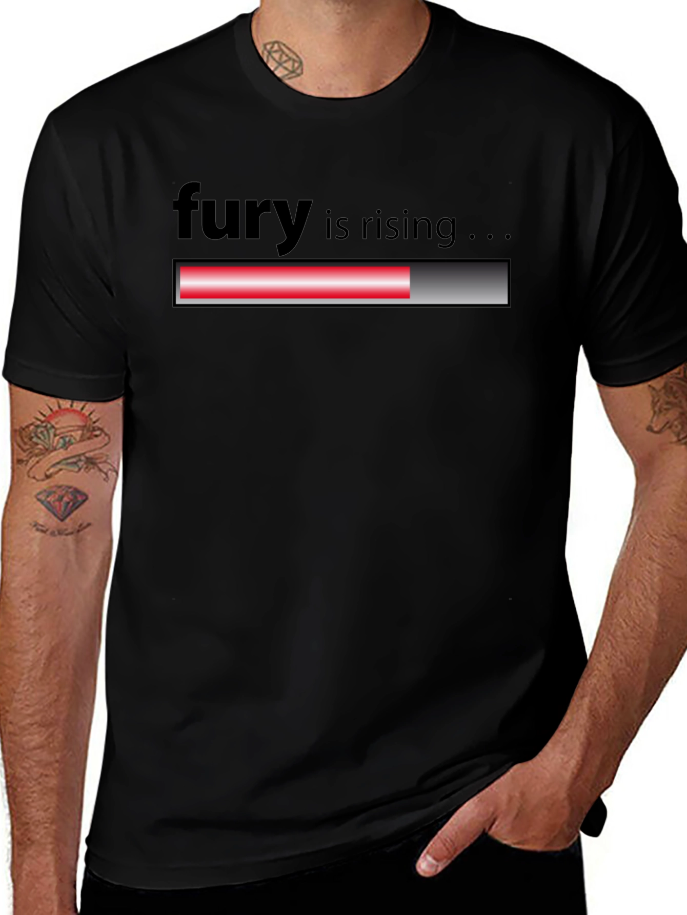 Fury is Rising Graphic T-Shirt - Black