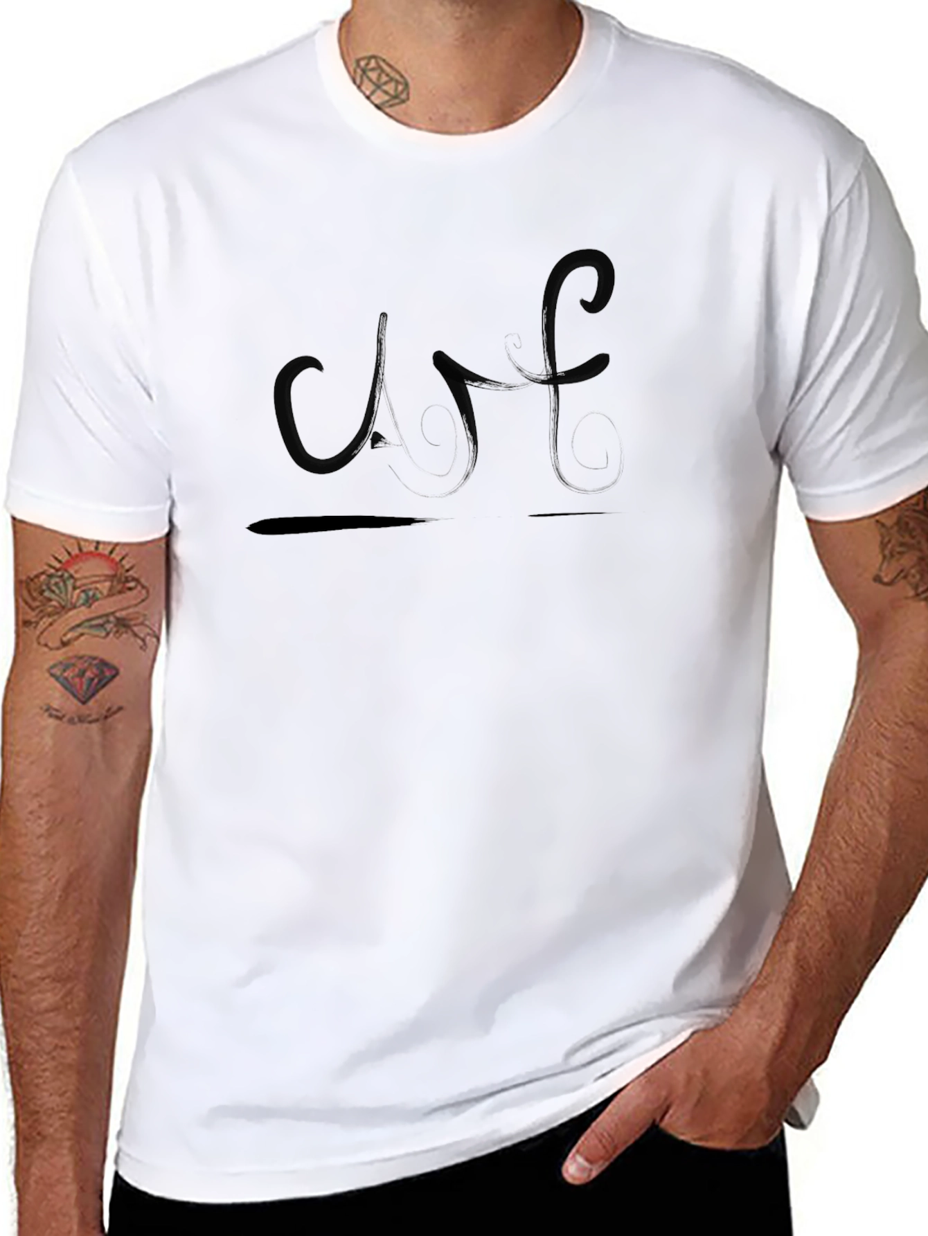 Stylish Black Graphic Print T-Shirt