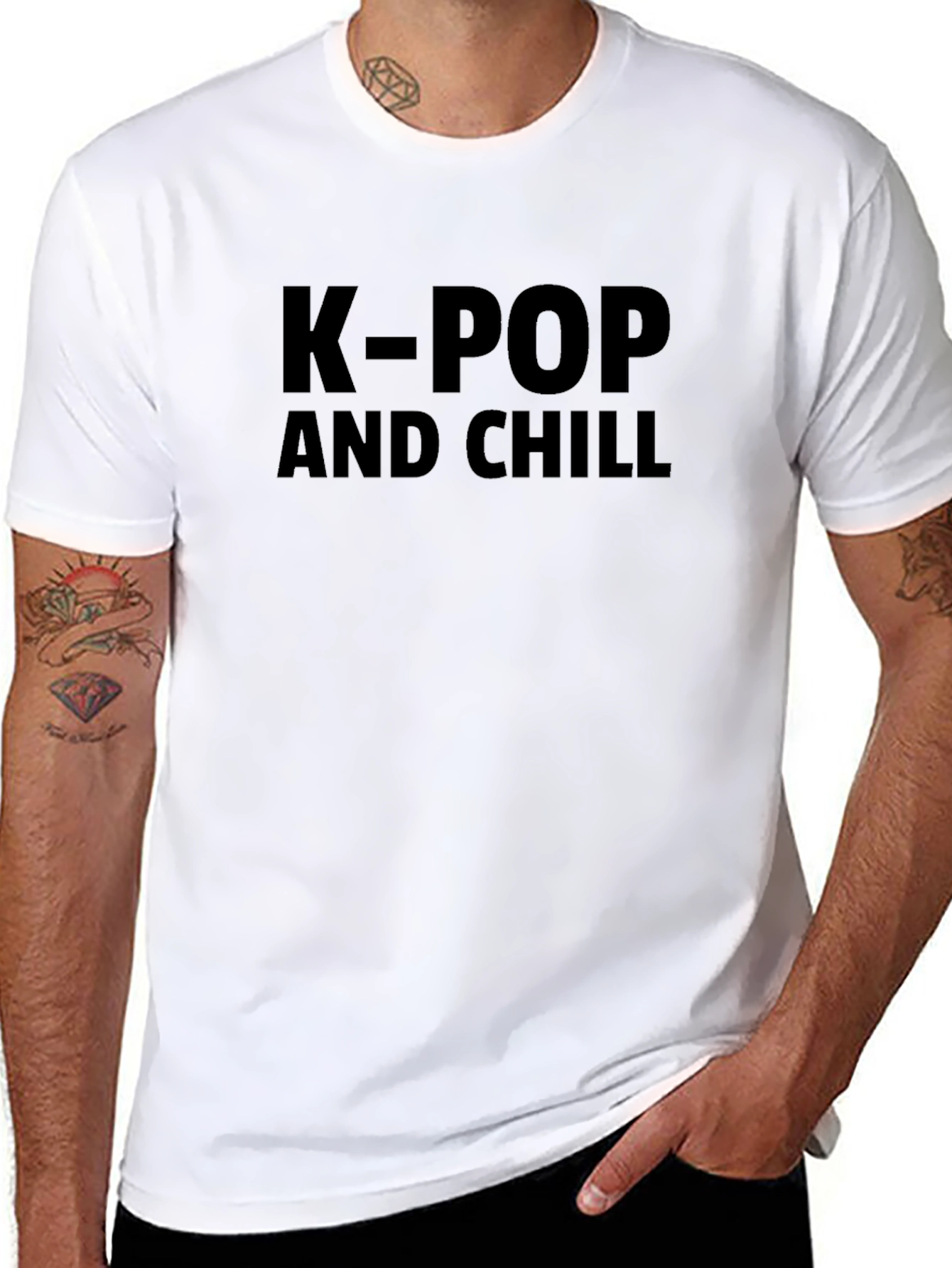 K-Pop and Chill Black T-Shirt
