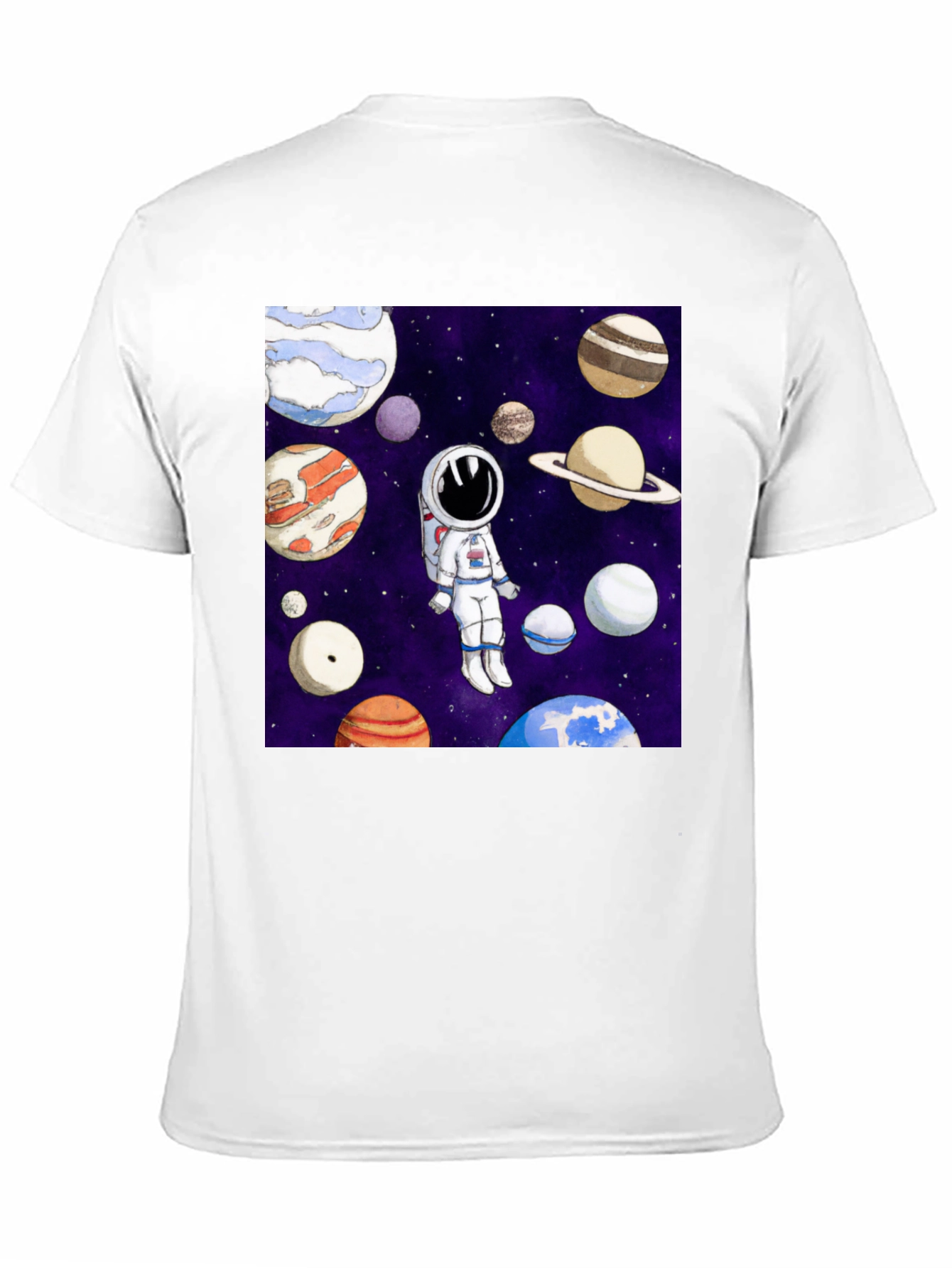 Astronaut & Planet Graphic T-Shirt - Space Adventure