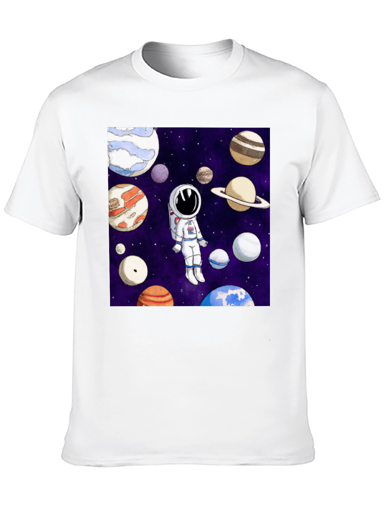 Astronaut & Planet Graphic T-Shirt - Space Adventure