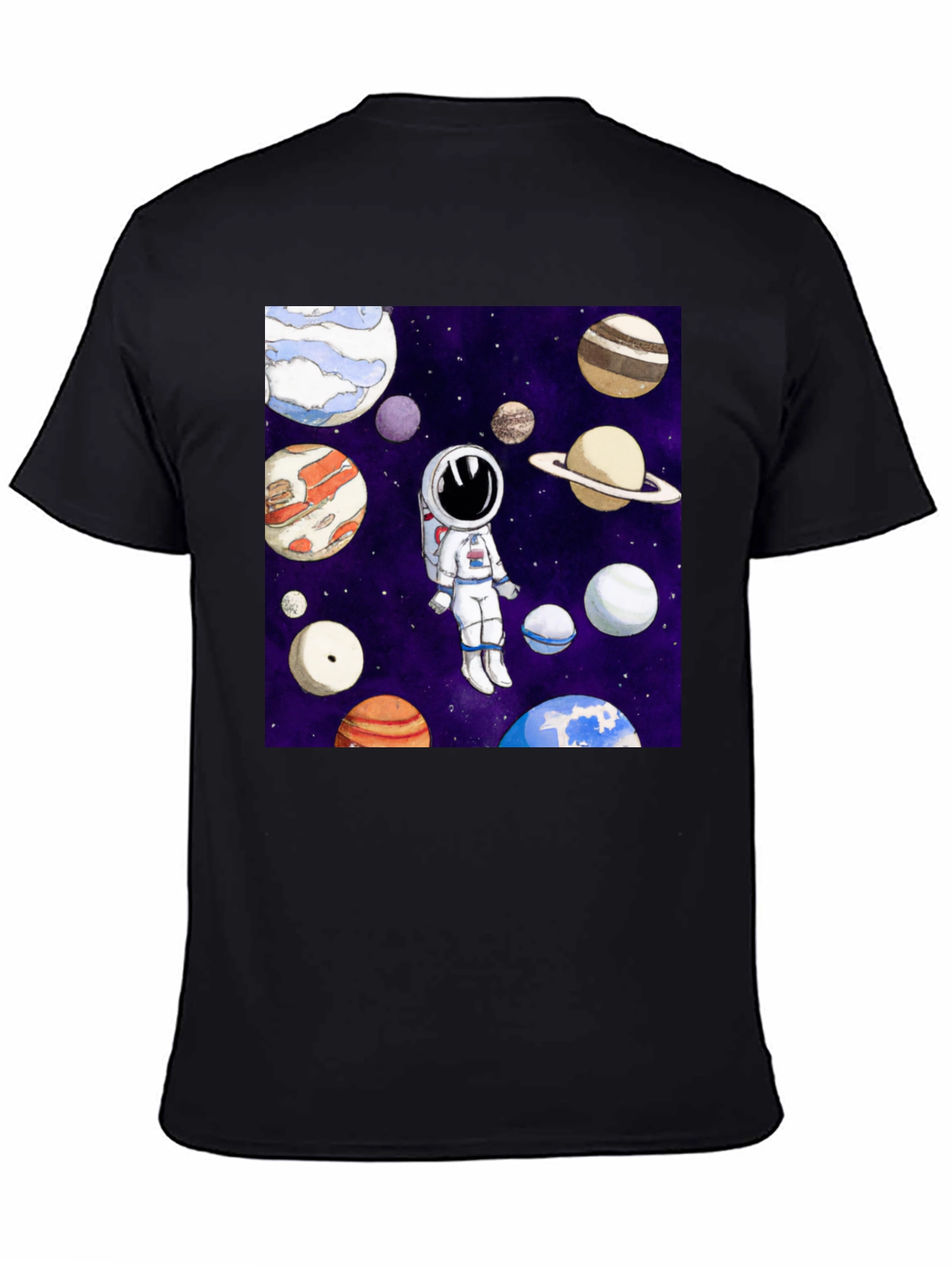 Astronaut & Planet Graphic T-Shirt - Space Adventure