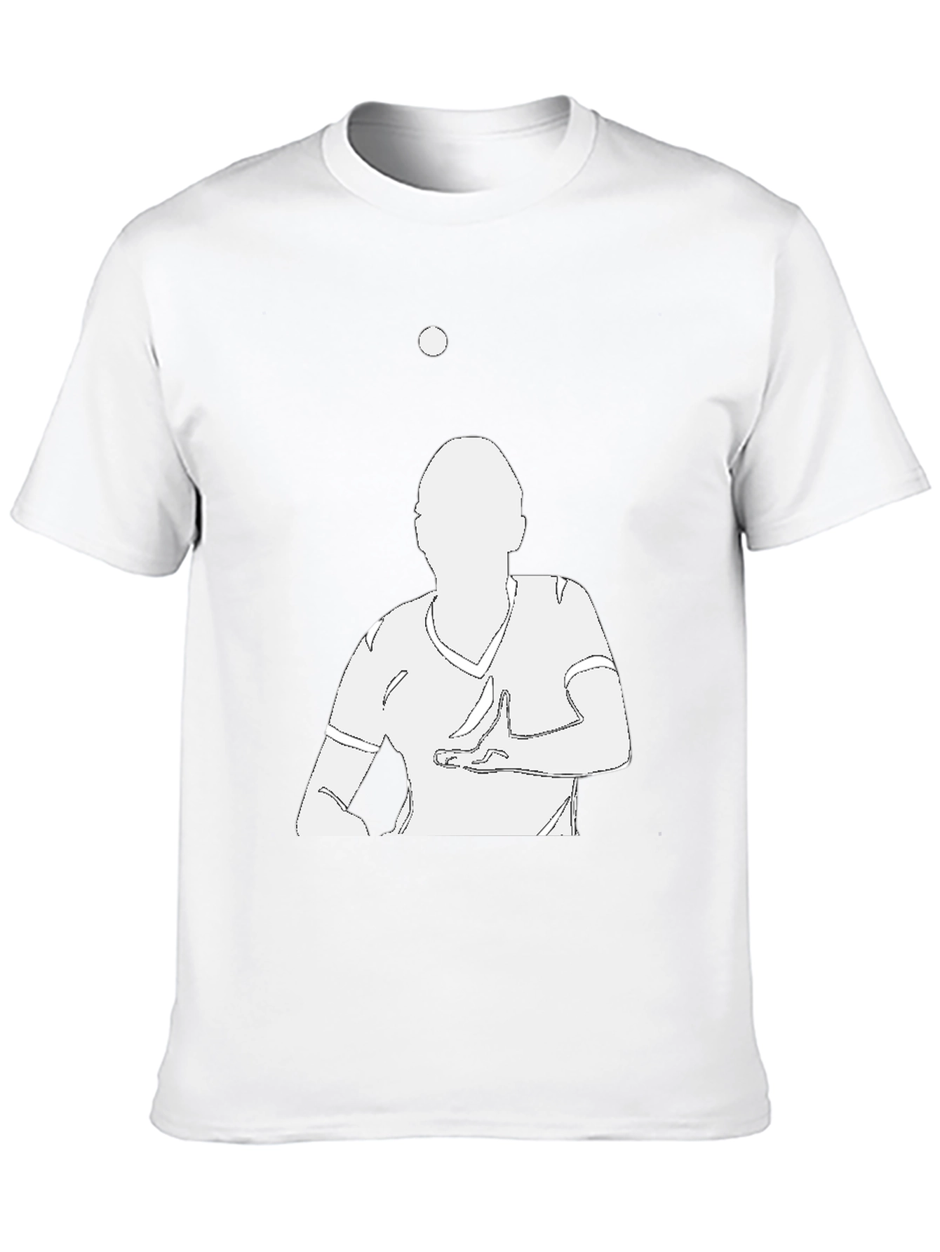 Black T-Shirt with Silhouetted Juggler Design