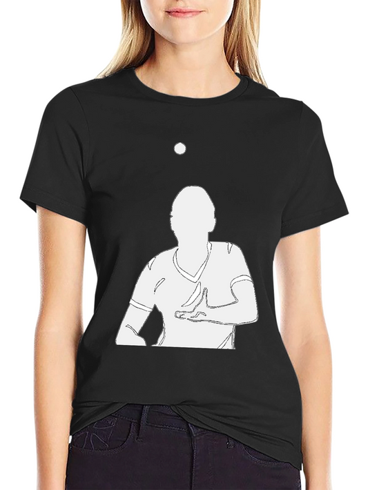 Black T-Shirt with Silhouetted Juggler Design