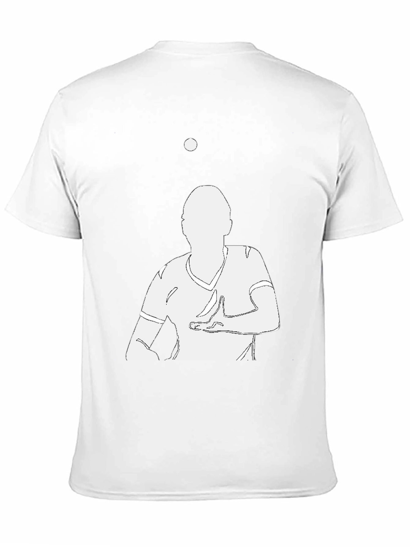 Black T-Shirt with Silhouetted Juggler Design