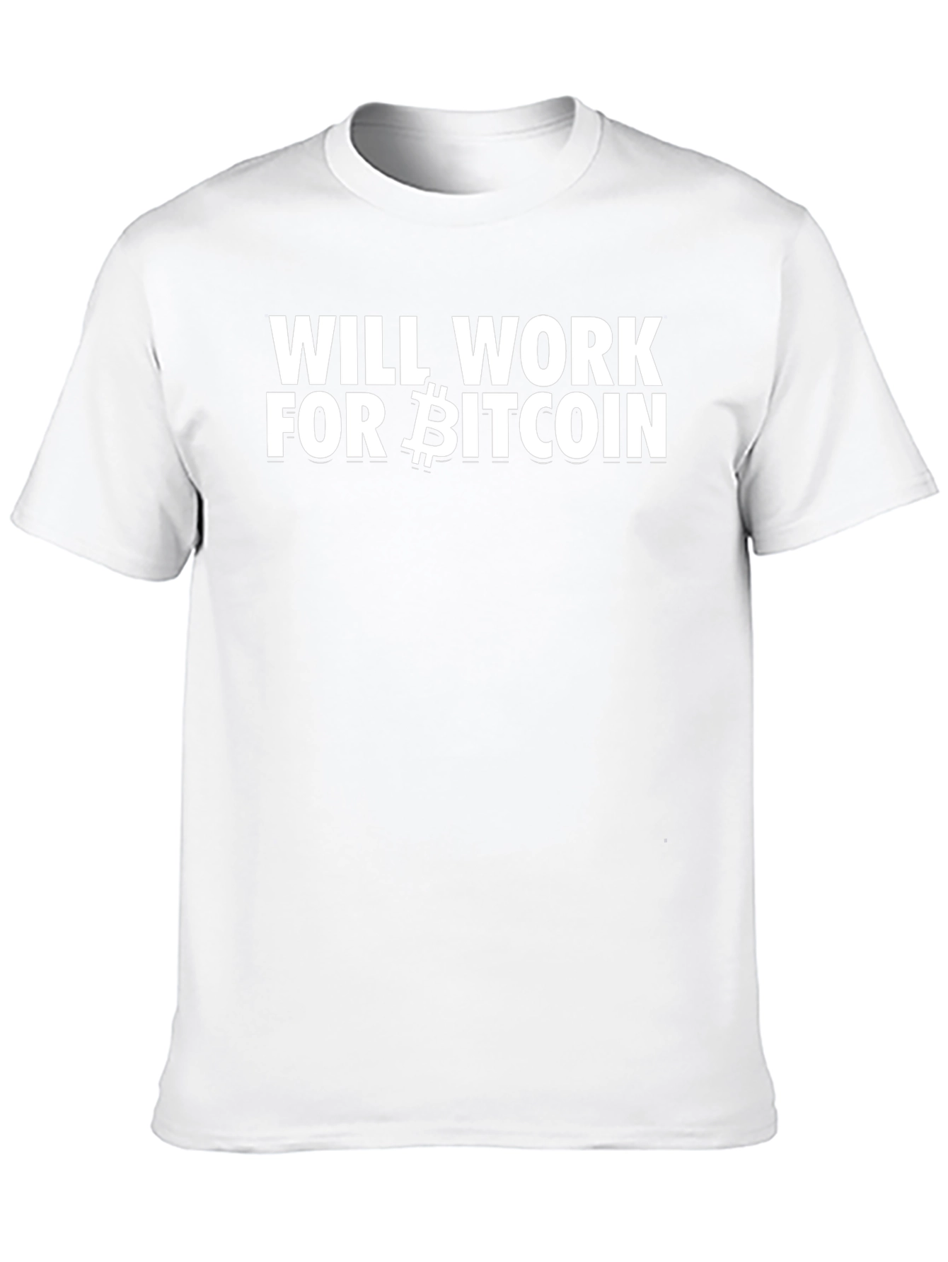 Will Work For Bitcoin Black Tee