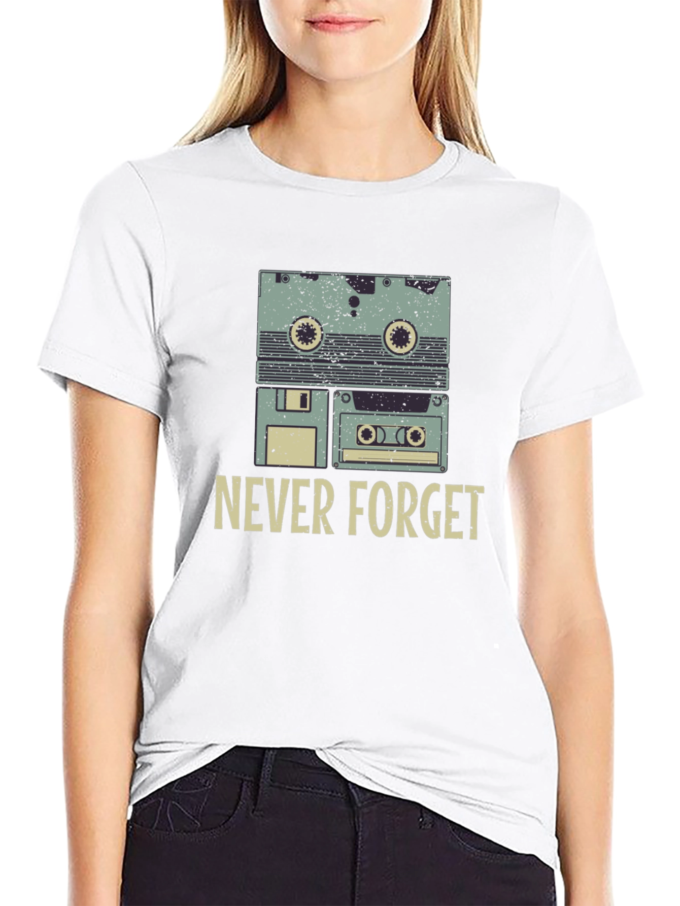 Retro Cassette Never Forget T-Shirt